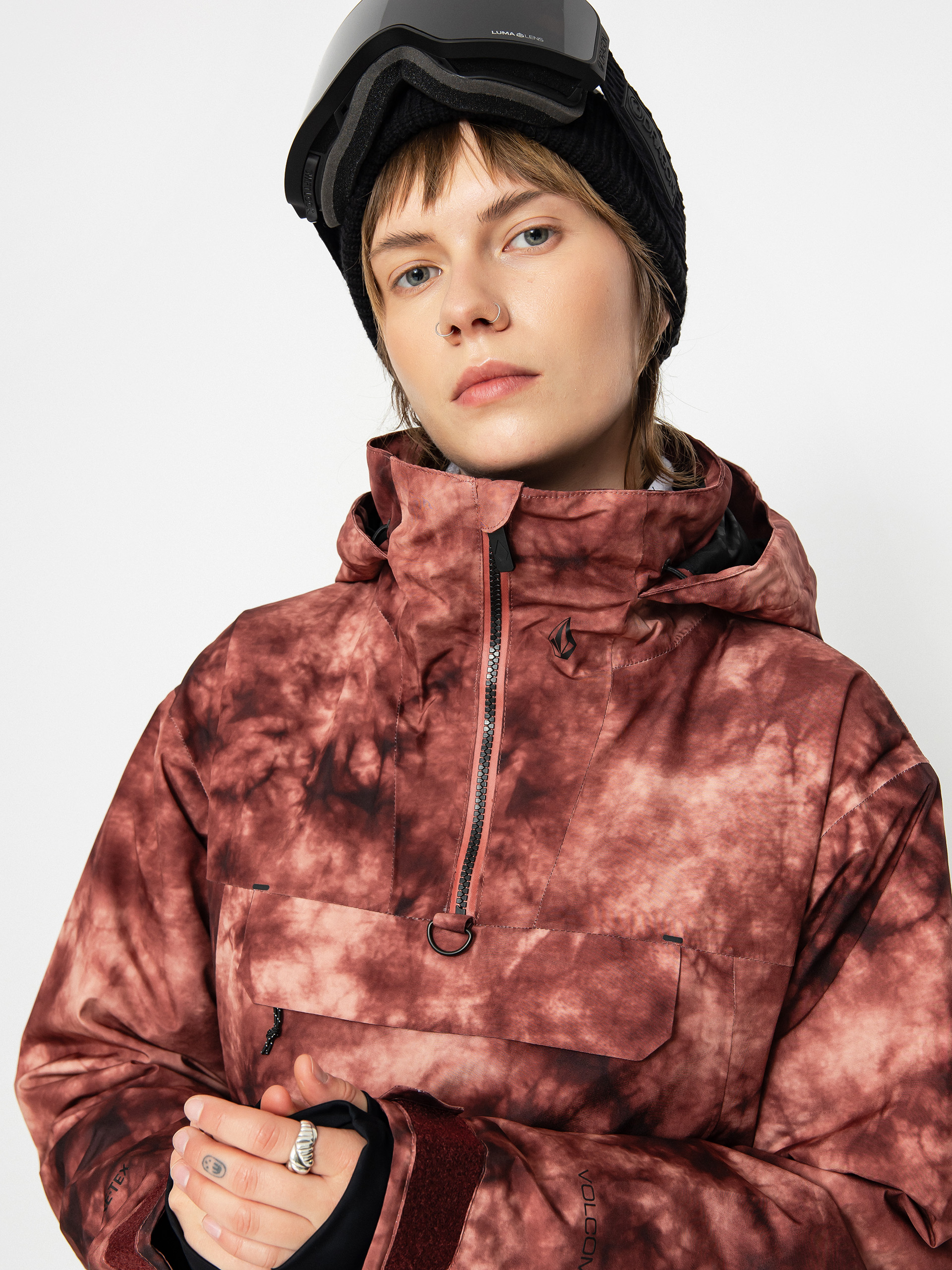 Damen Volcom Fern Ins Gore Pullover Snowboardjacke (pink salt wash)