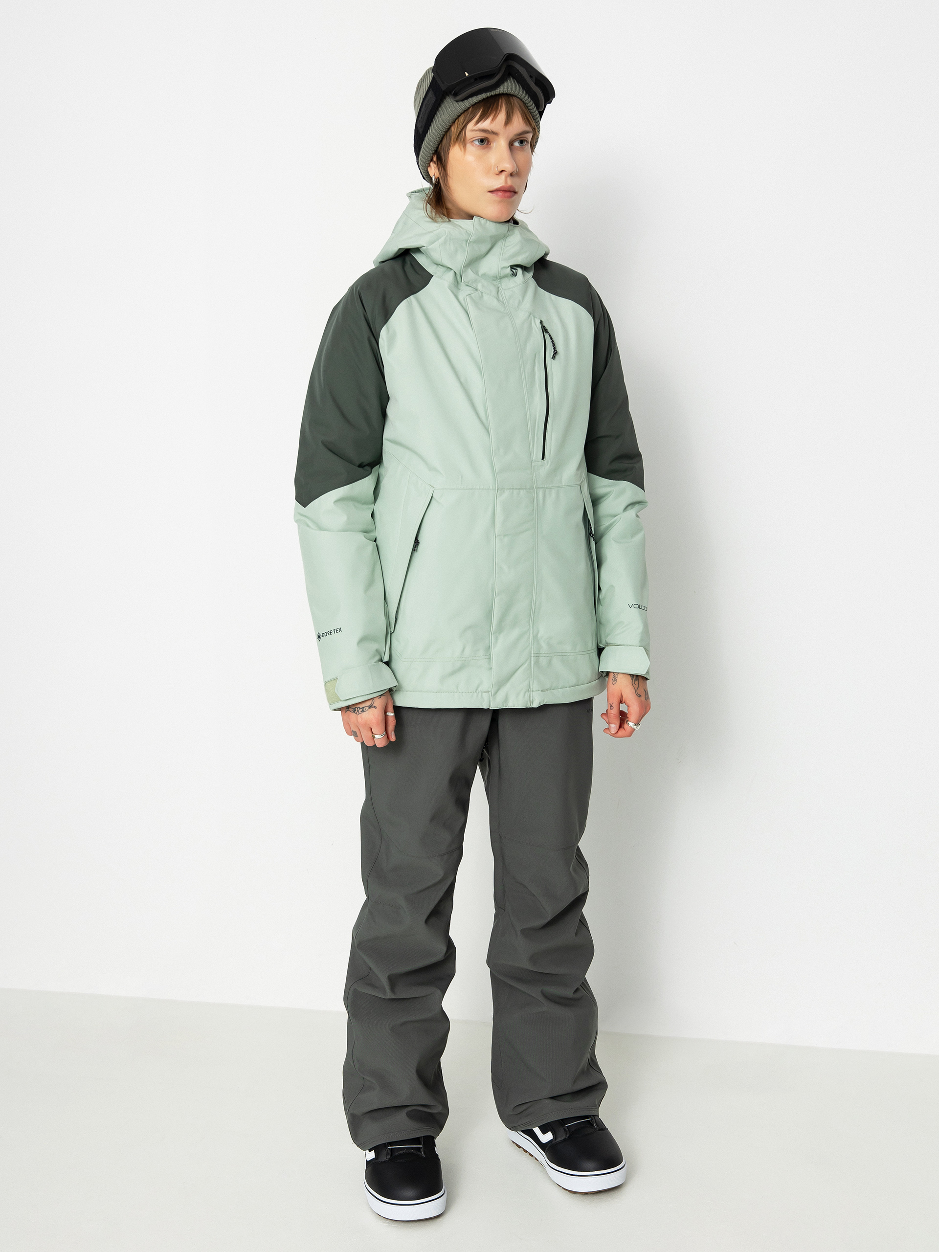Damen Volcom V.Co Aris Ins Gore Snowboardjacke (sage frost)
