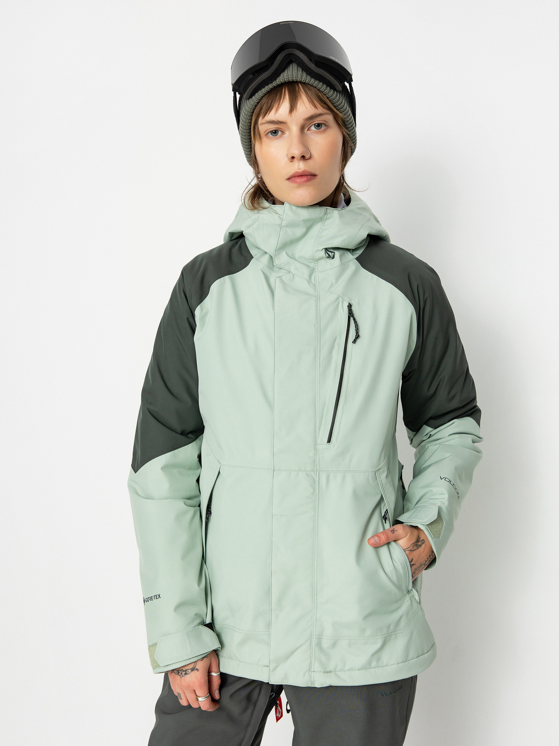 Damen Volcom V.Co Aris Ins Gore Snowboardjacke (sage frost)