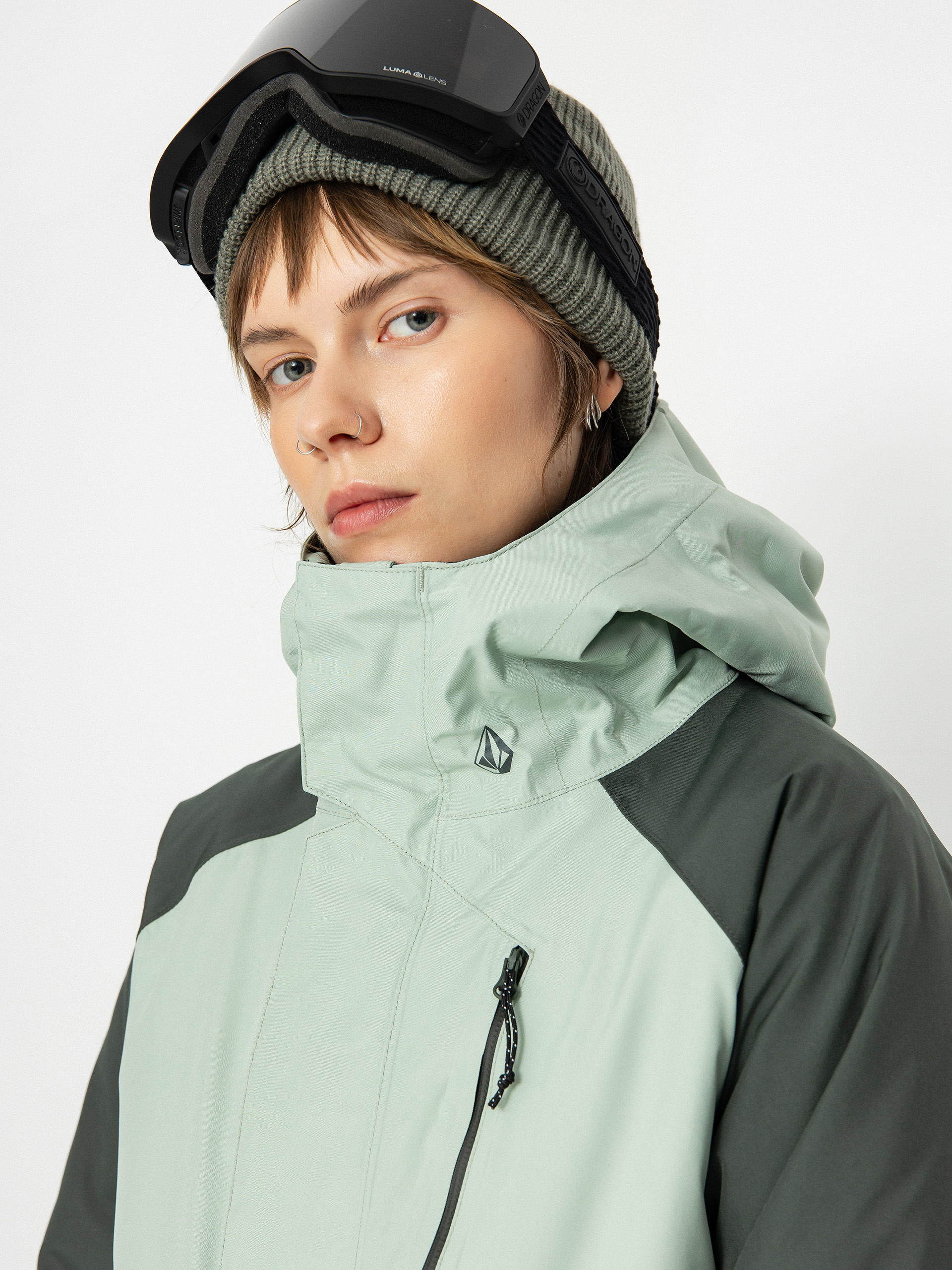 Damen Volcom V.Co Aris Ins Gore Snowboardjacke (sage frost)