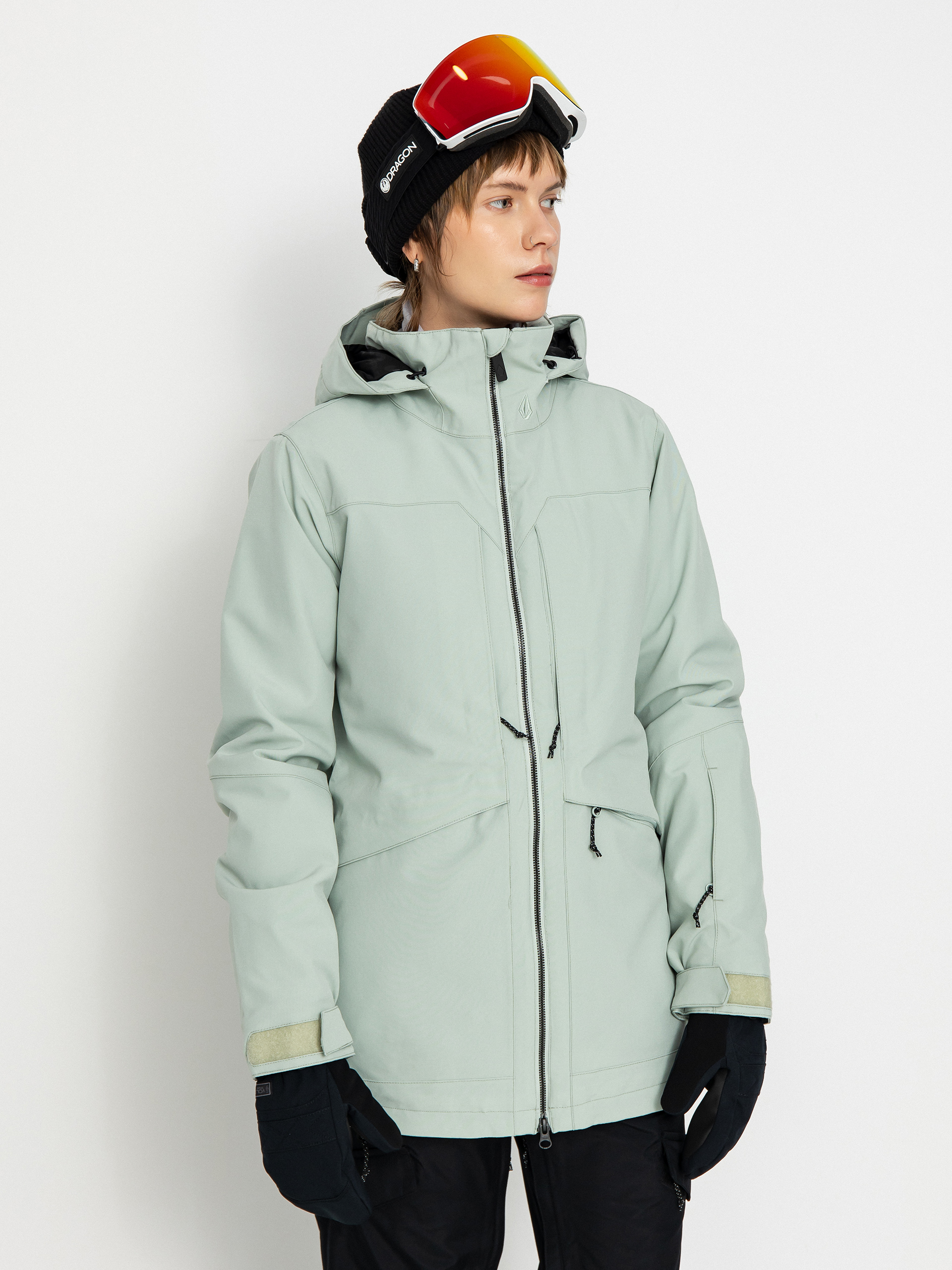 Damen Volcom Shelter 3D Stretch Snowboardjacke (sage frost)