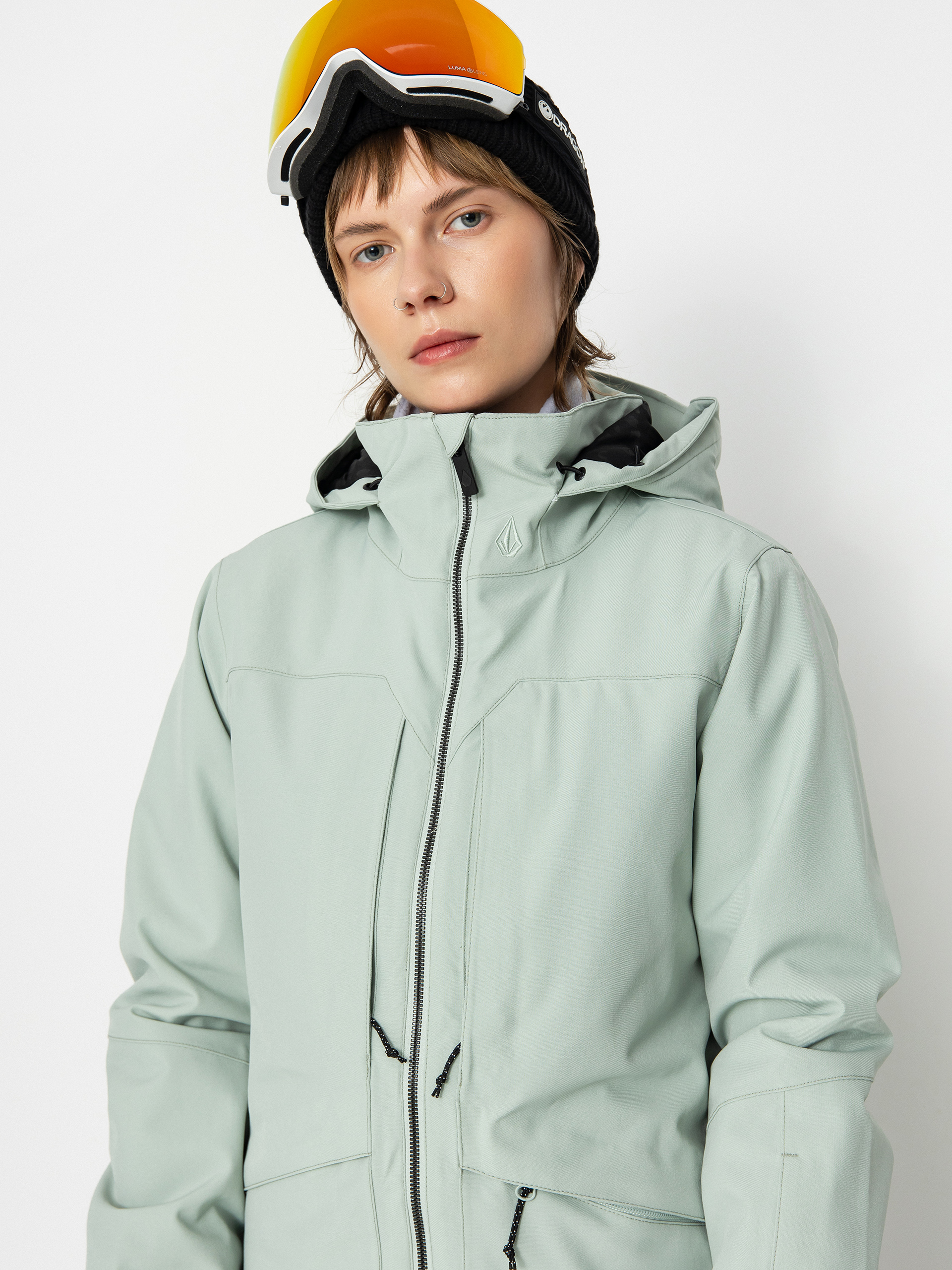 Damen Volcom Shelter 3D Stretch Snowboardjacke (sage frost)