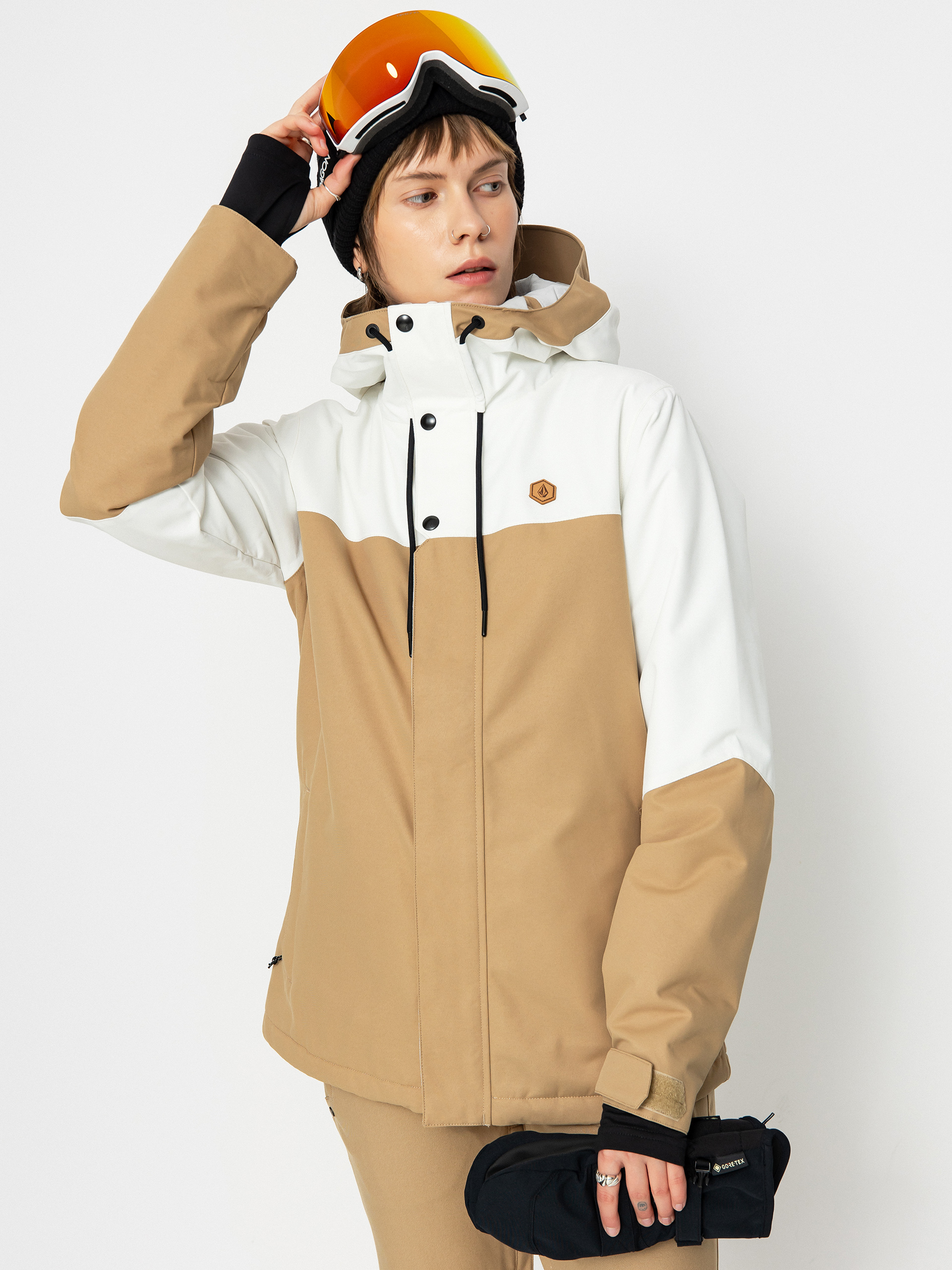 Damen Volcom Bolt Ins Snowboardjacke (dark khaki)