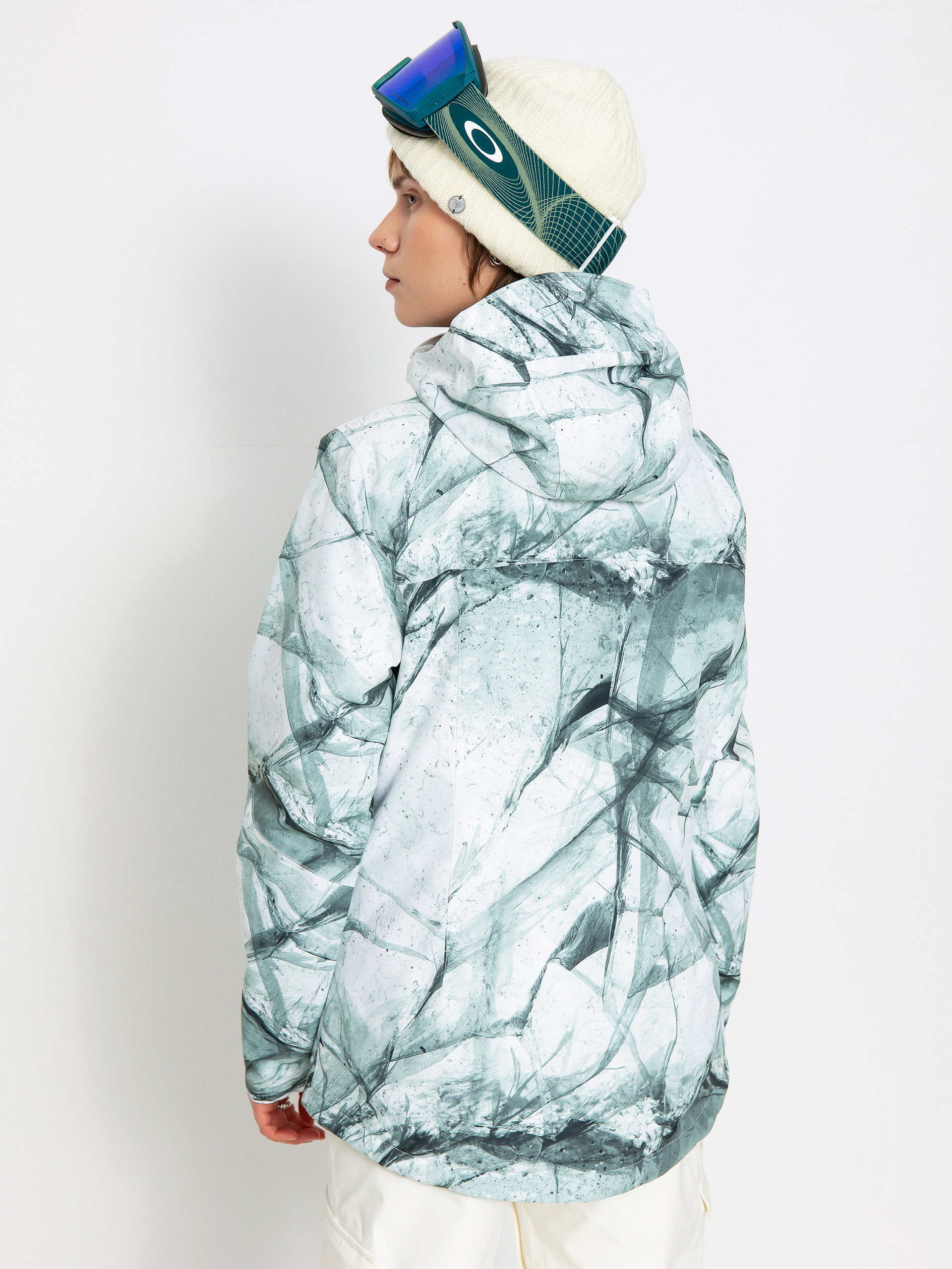 Womens Volcom Bolt Ins Snowboard jacket (white ice)