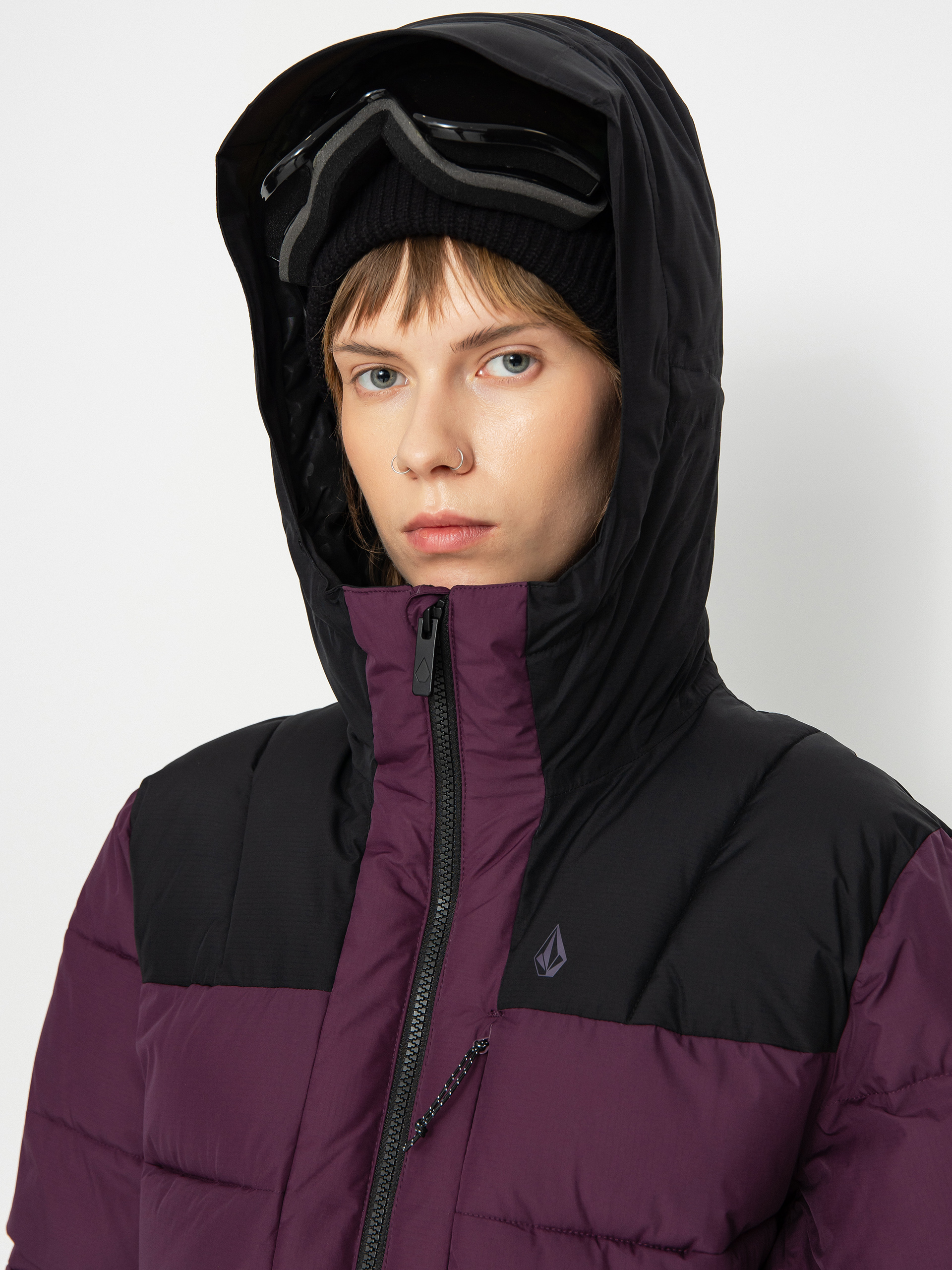 Damen Volcom Puffleup Snowboardjacke (blackberry)