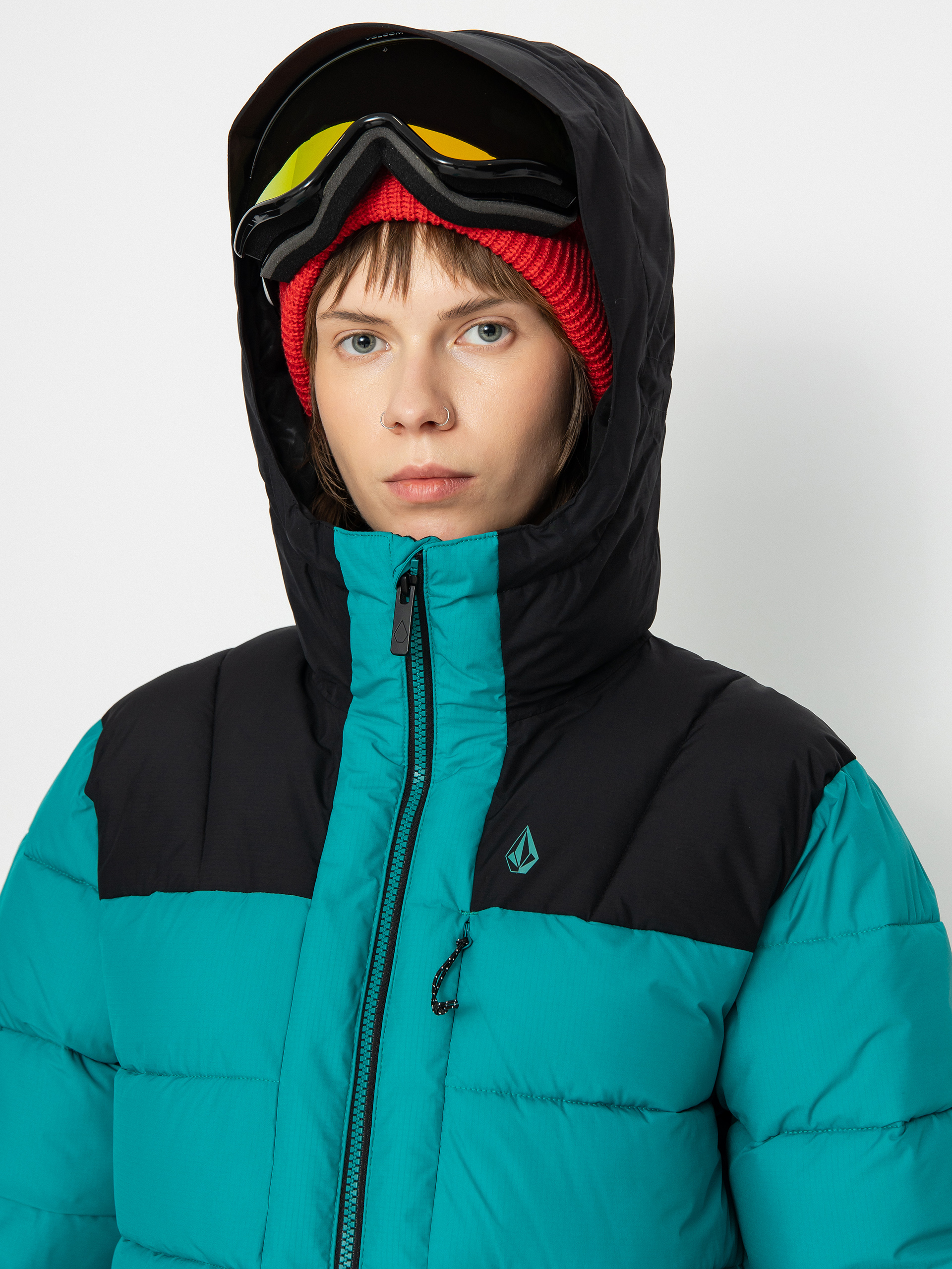 Womens Volcom Puffleup Snowboard jacket (vibrant green)