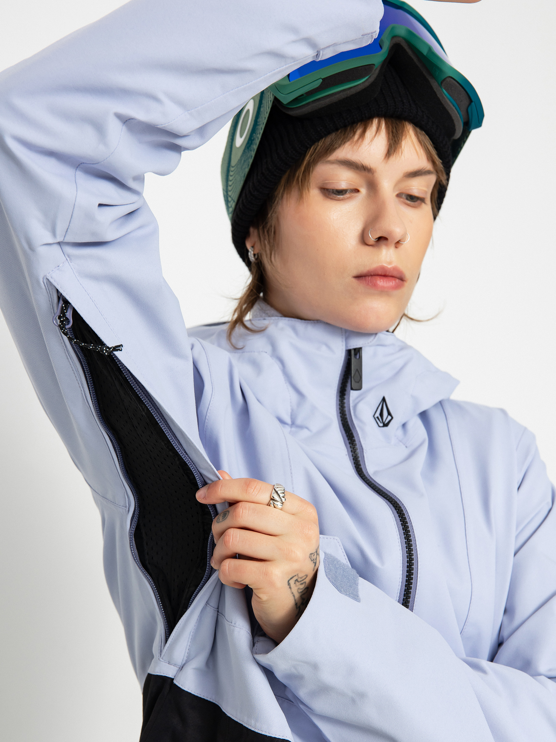 Damen Volcom Ashfield Pullover Snowboardjacke (lilac ash)