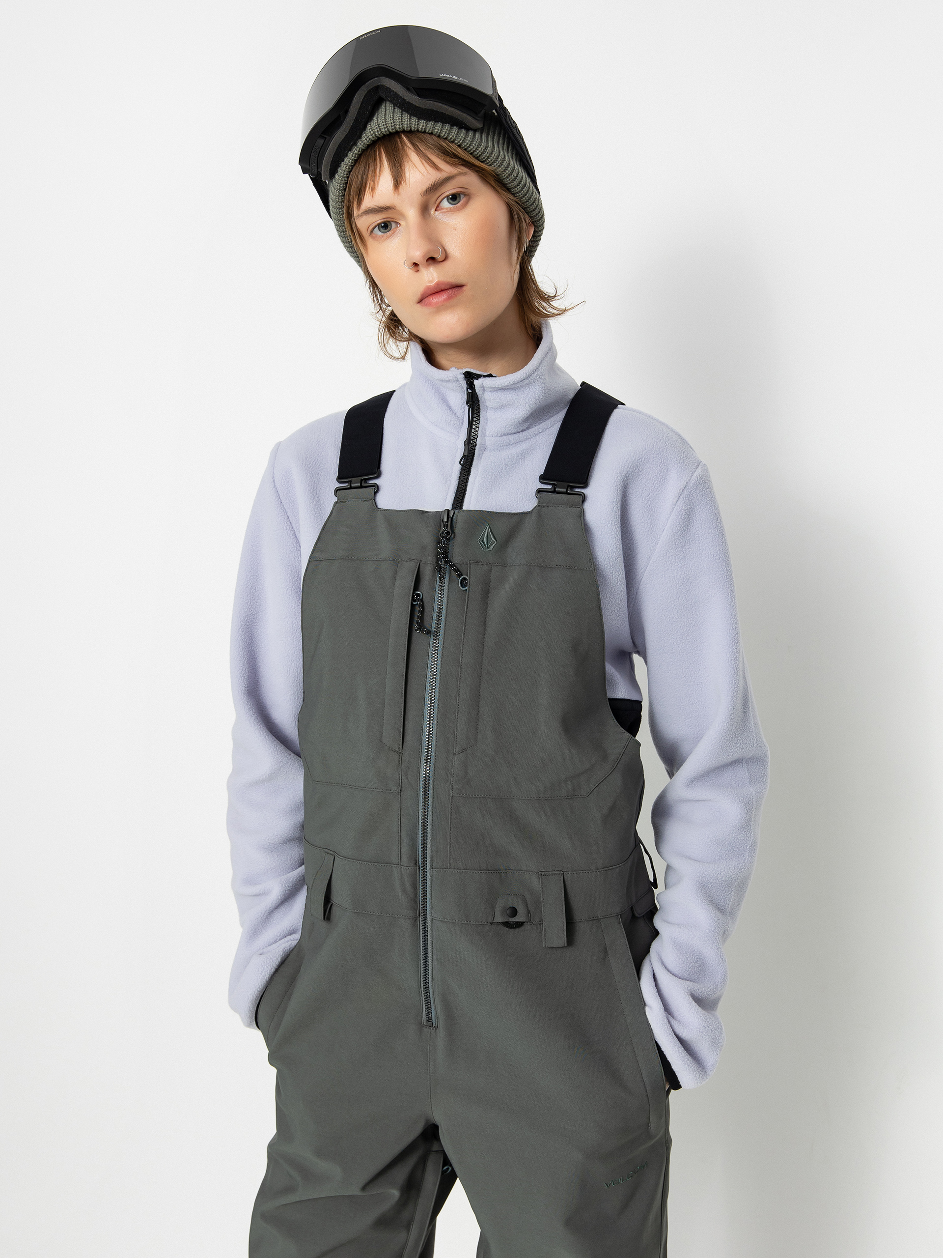 Damen Volcom Swift Bib Overall Snowboardhose (eucalyptus)
