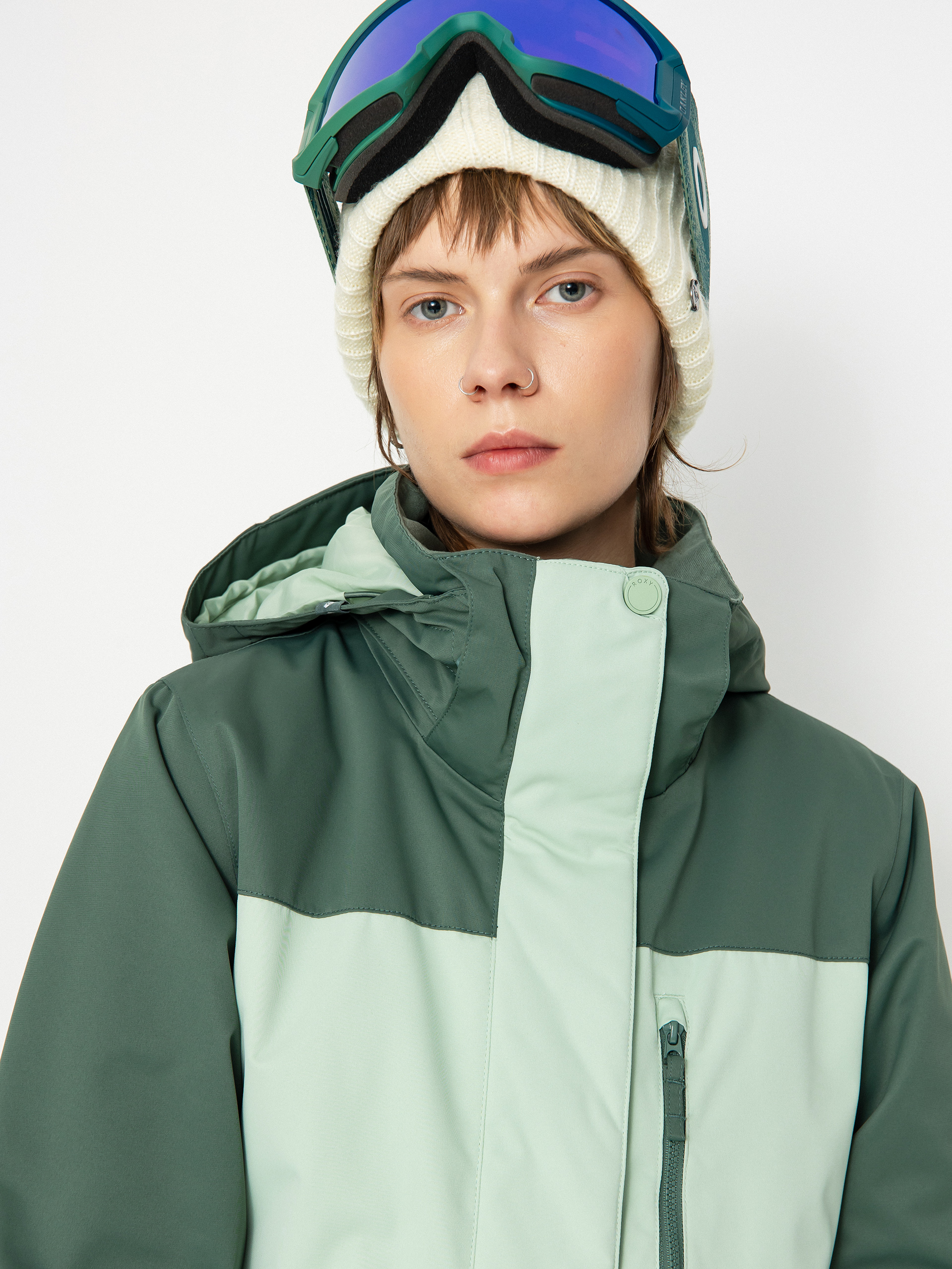 Womens Roxy Jetty Block Snowboard jacket (dark forest wild)