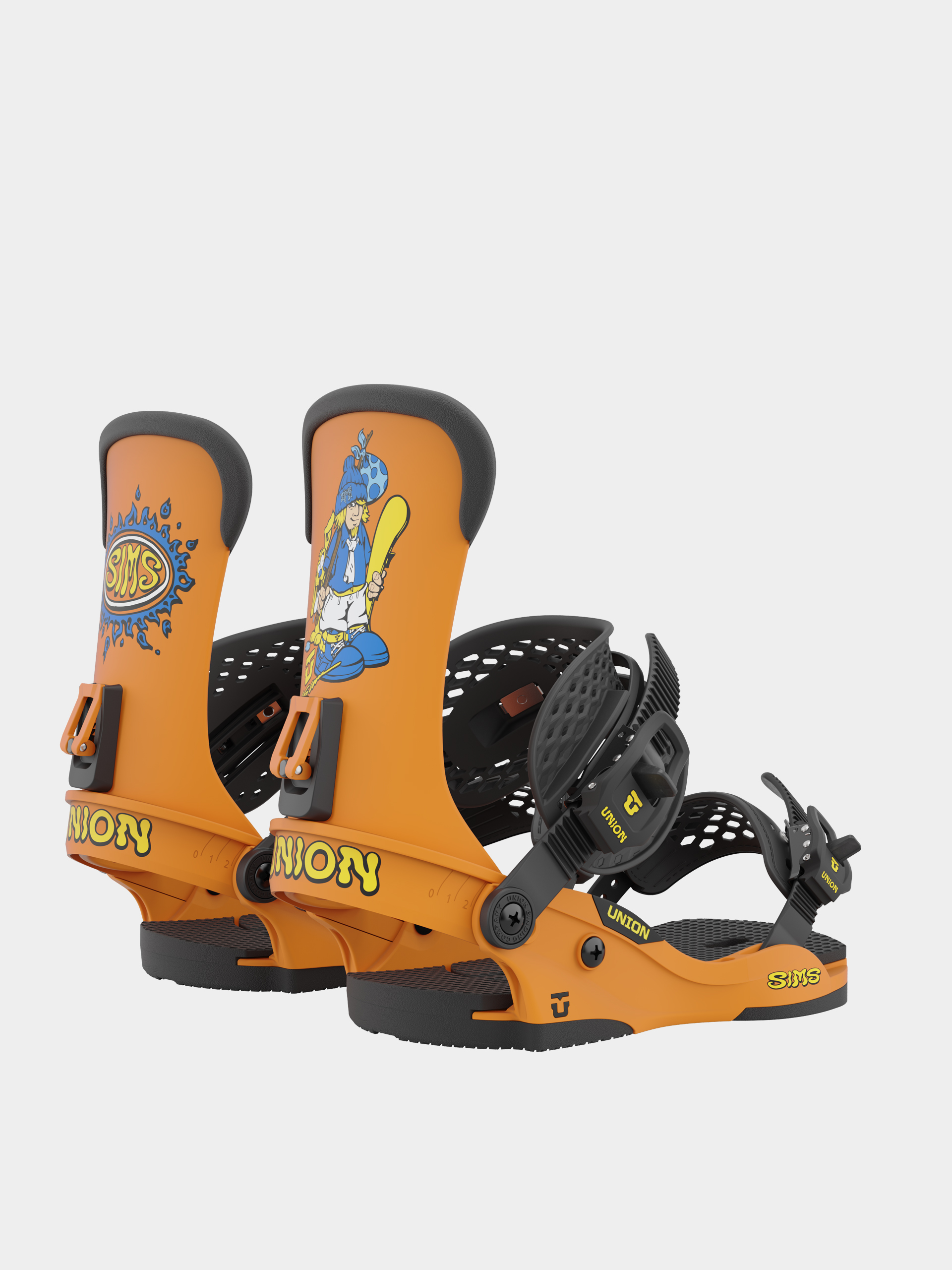 Mens Union Sims Nub 93 Snowboard bindings (orange)