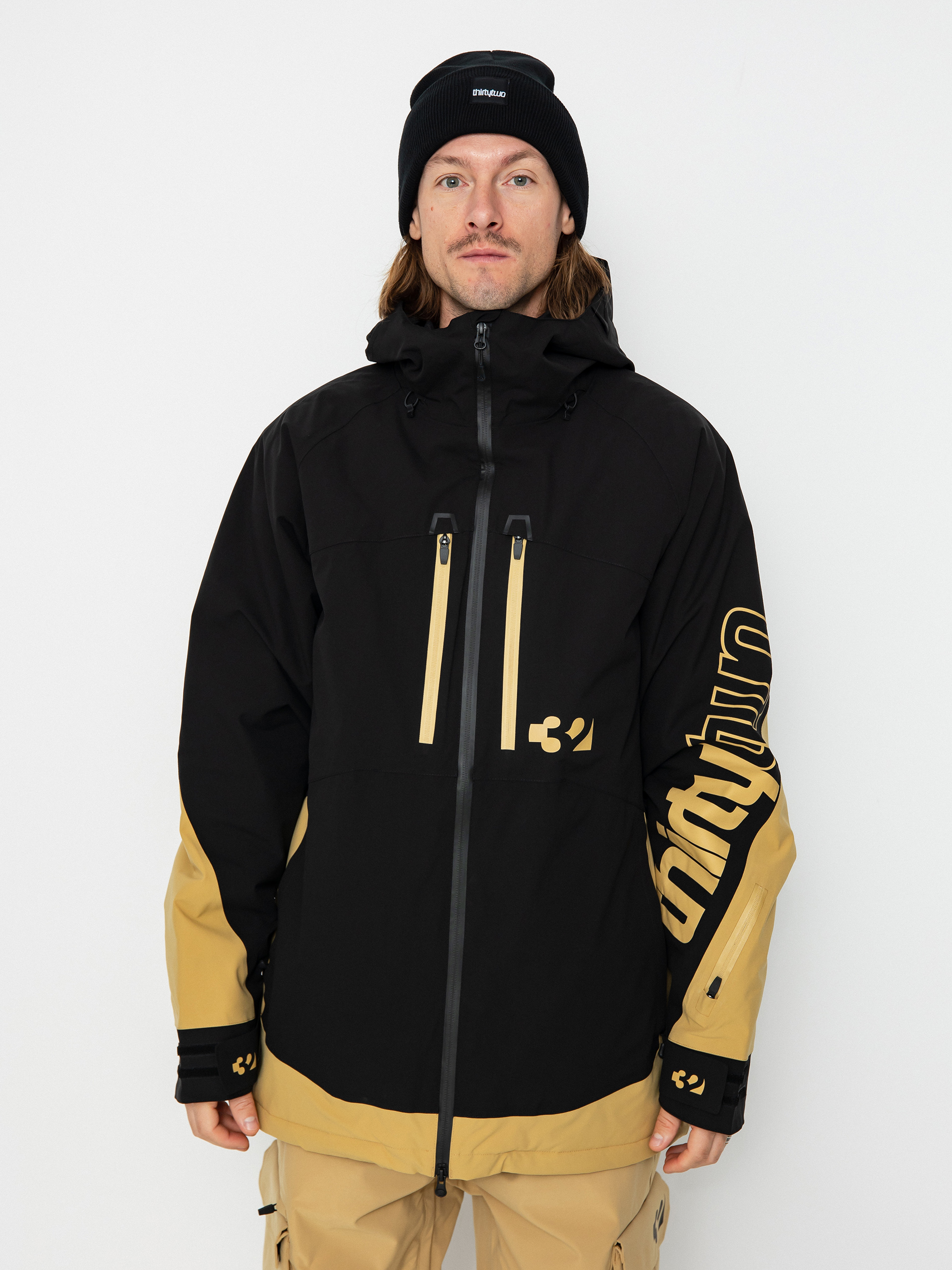 Mens ThirtyTwo Lashed Insulated Snowboard jacket (black/tan)