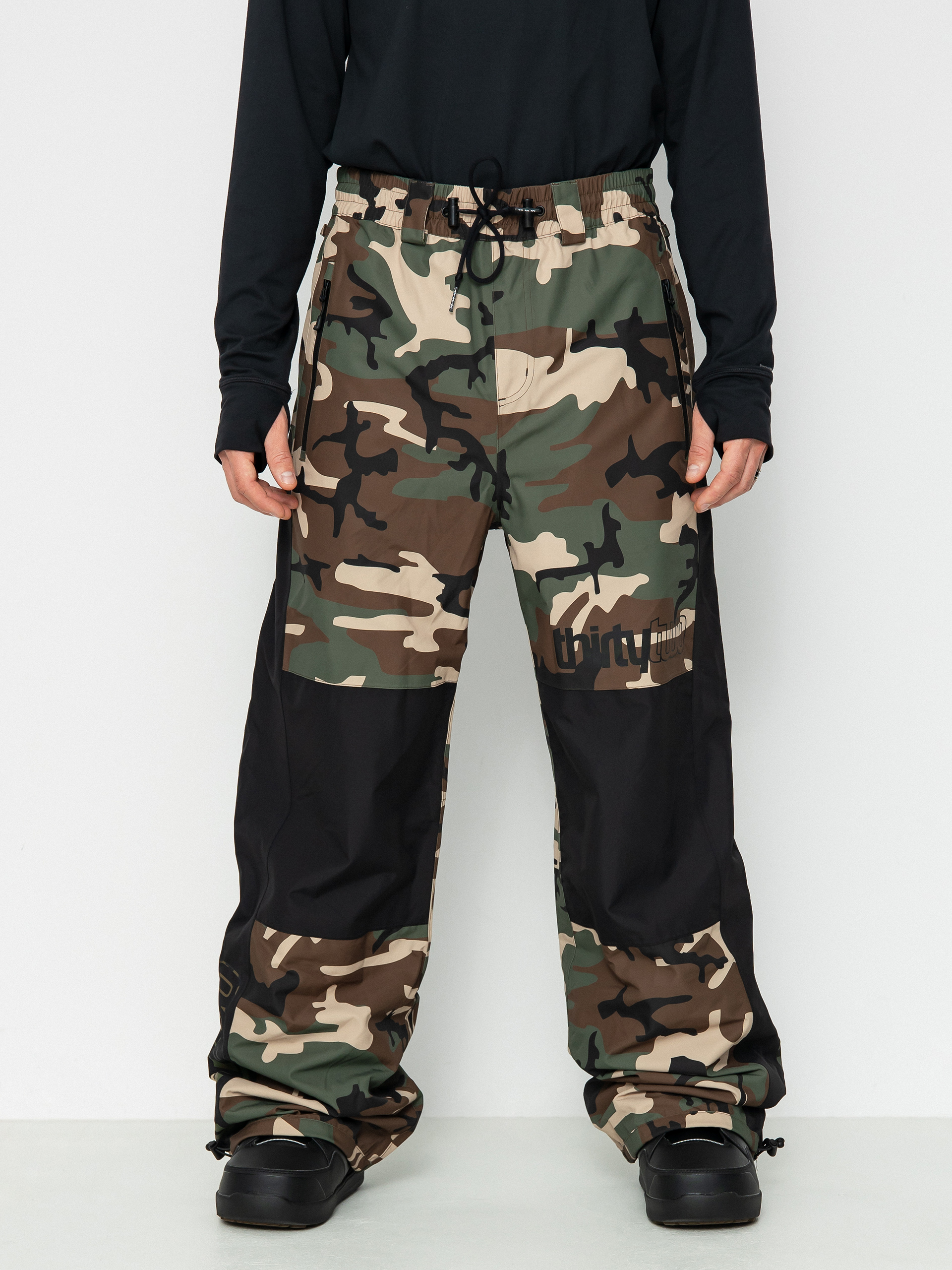 Mens ThirtyTwo Sweeper Snowboard pants black camo