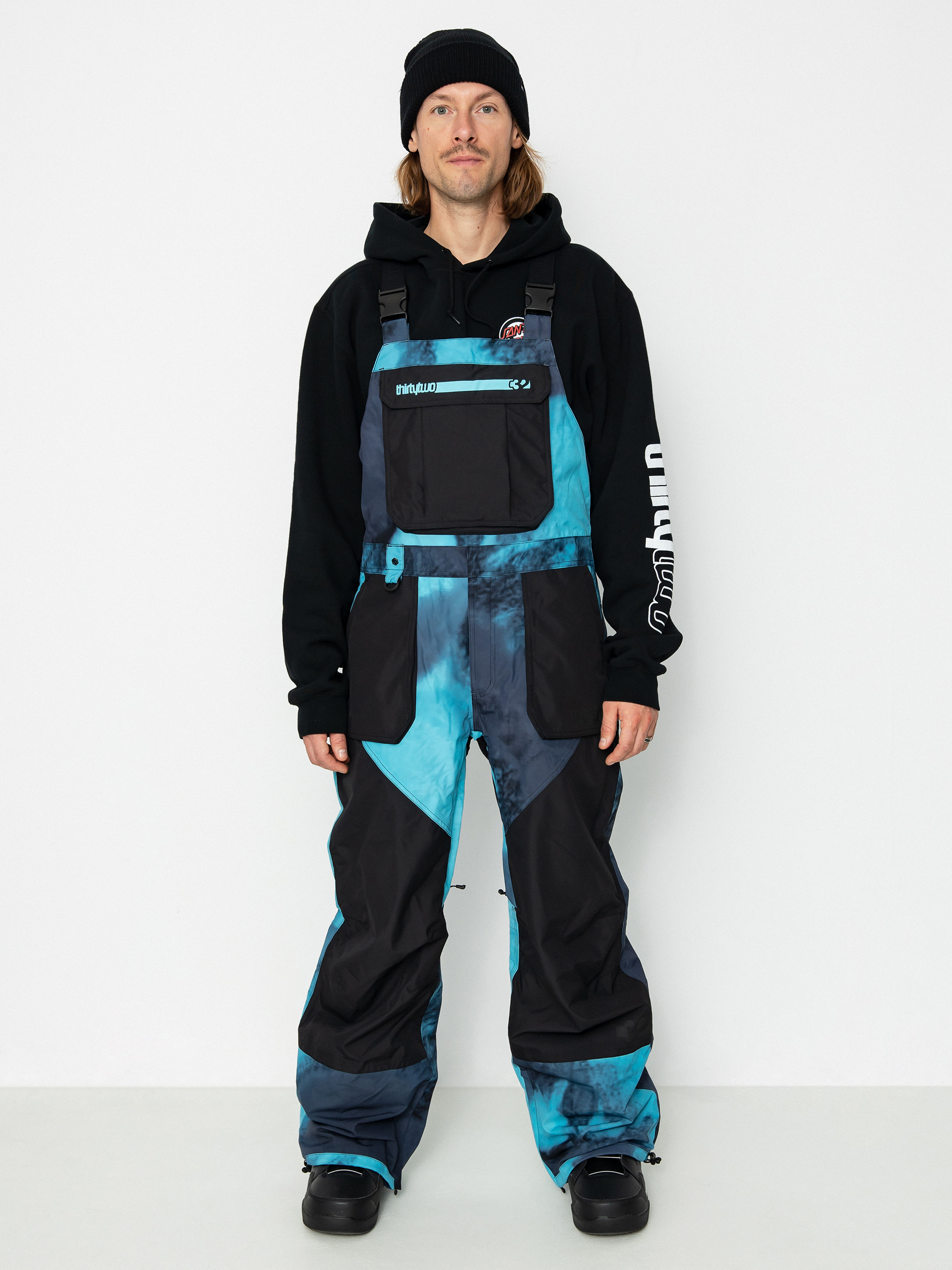 Mens ThirtyTwo Basement Bib Snowboard pants (haze)