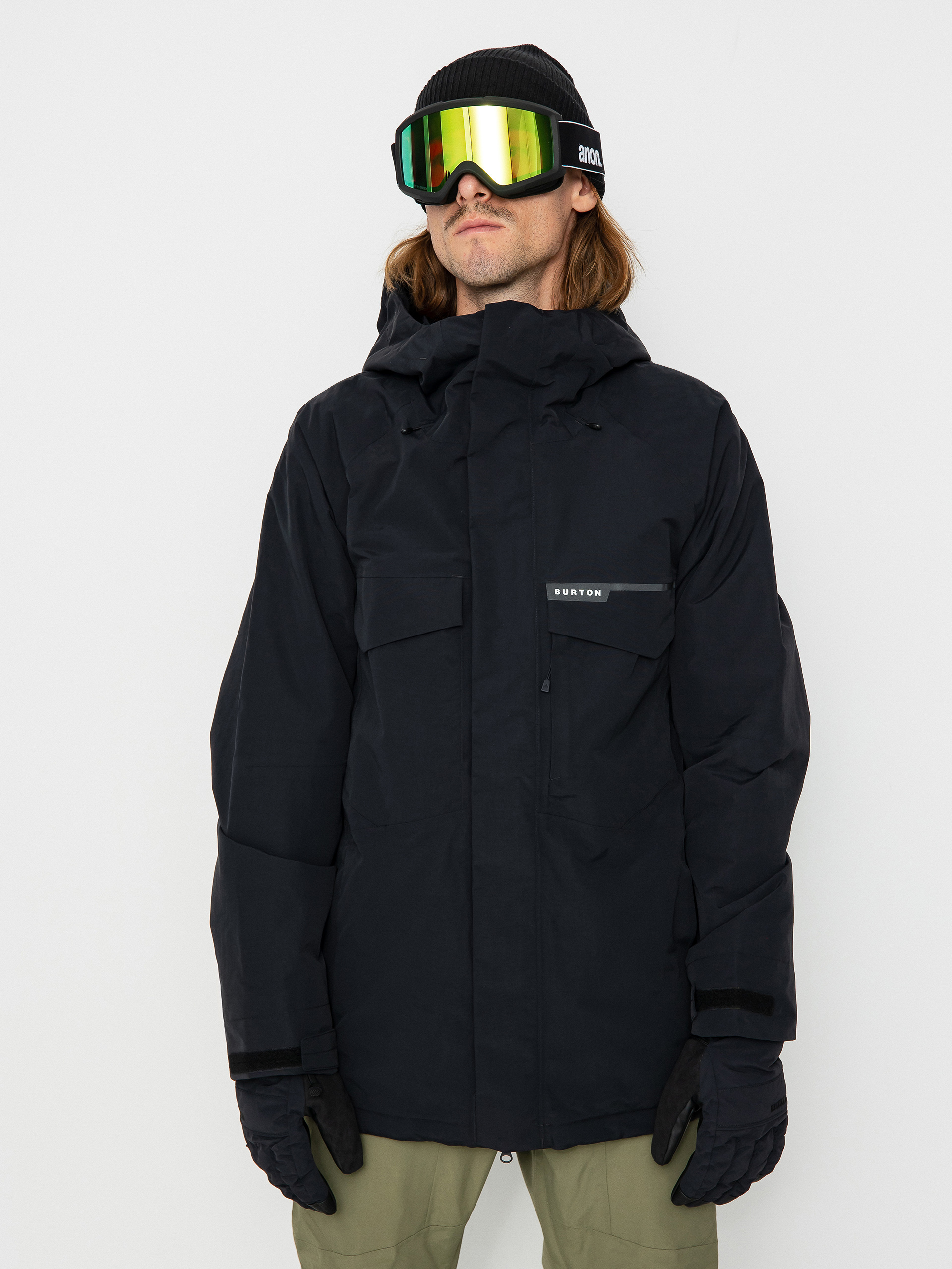 True Black Winterjacke Herren Burton Burton Skijacke Schwarz