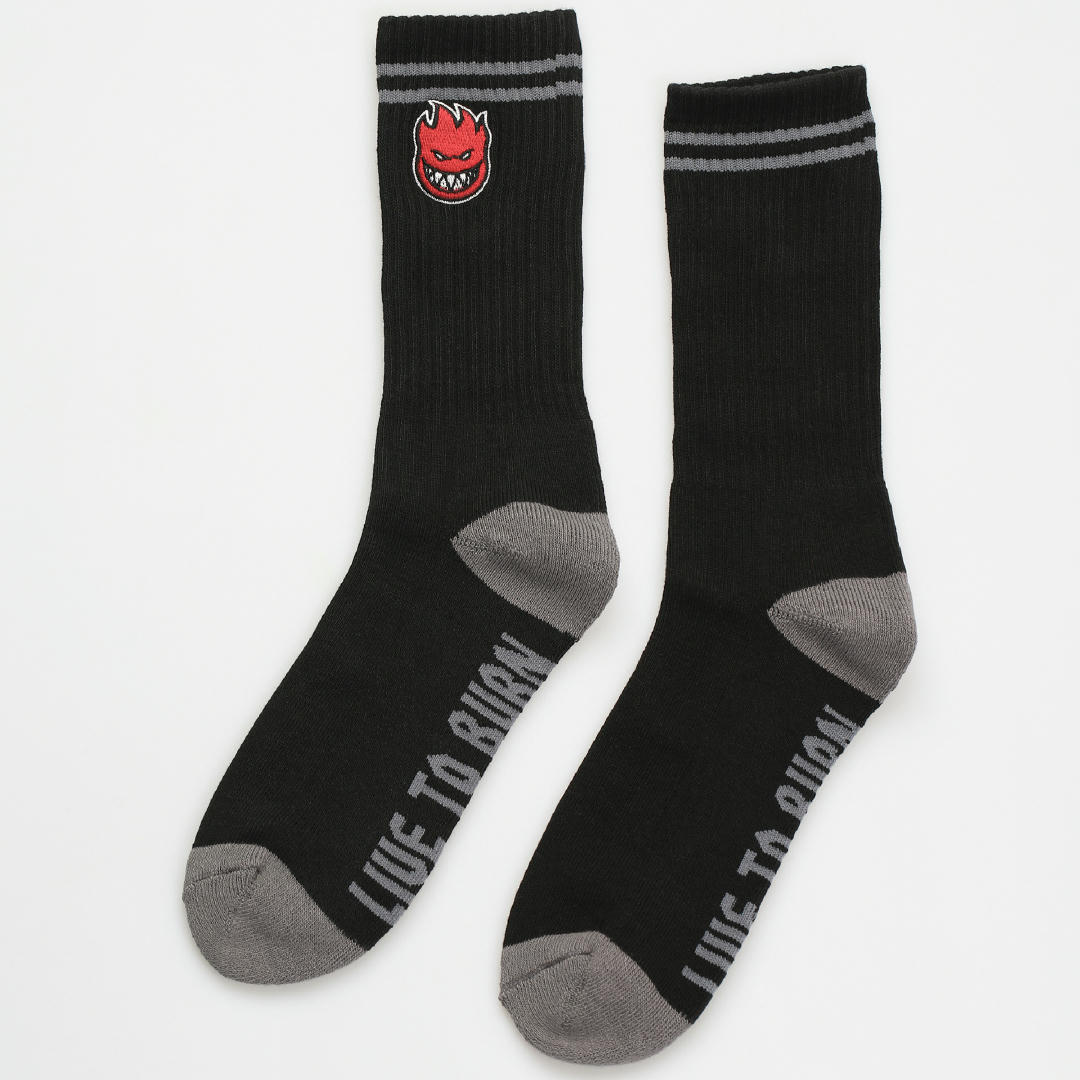 Spitfire Bh Fill Emb Socks (black/charcoal/red)