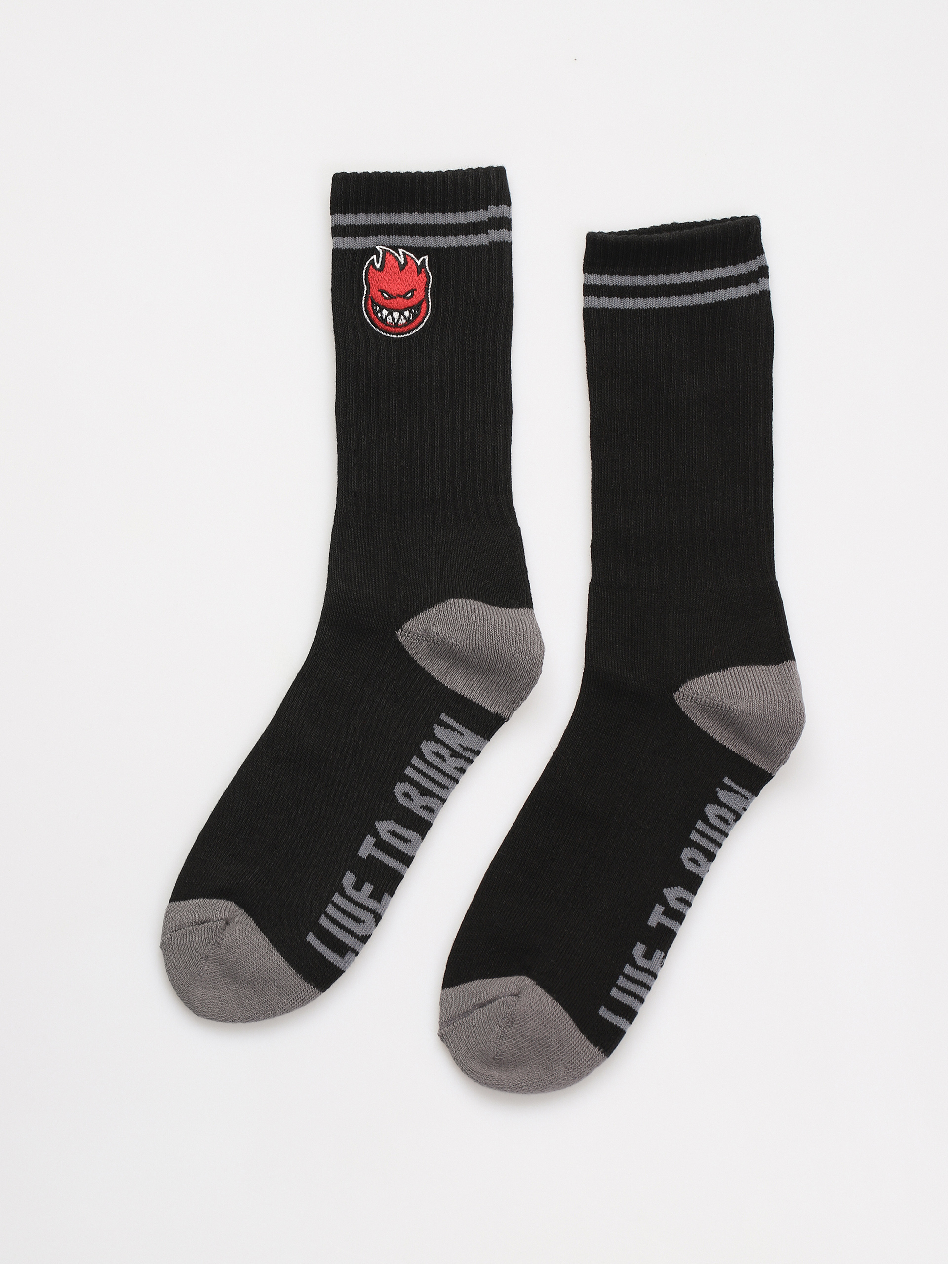 Spitfire Bh Fill Emb Socks (black/charcoal/red)