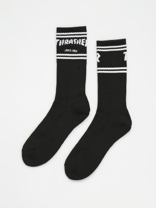 Santa Cruz X Thrasher Sc Strip Crew Socks (black)