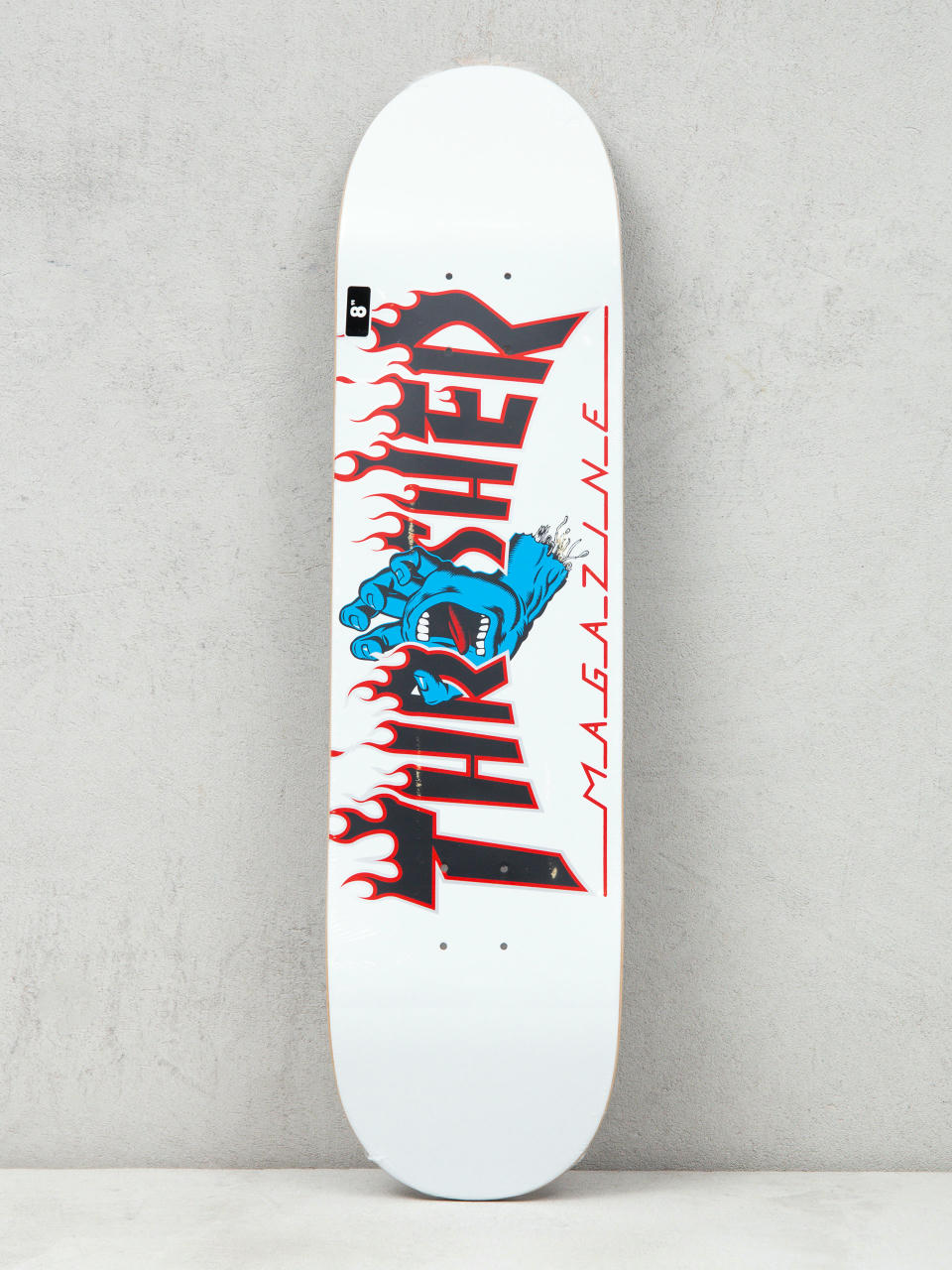 Santa Cruz X Thrasher Screaming Flame Logo Deck (white)