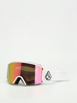 Volcom Garden Snowboardbrille (matte white/pink chrome+bl yellow)