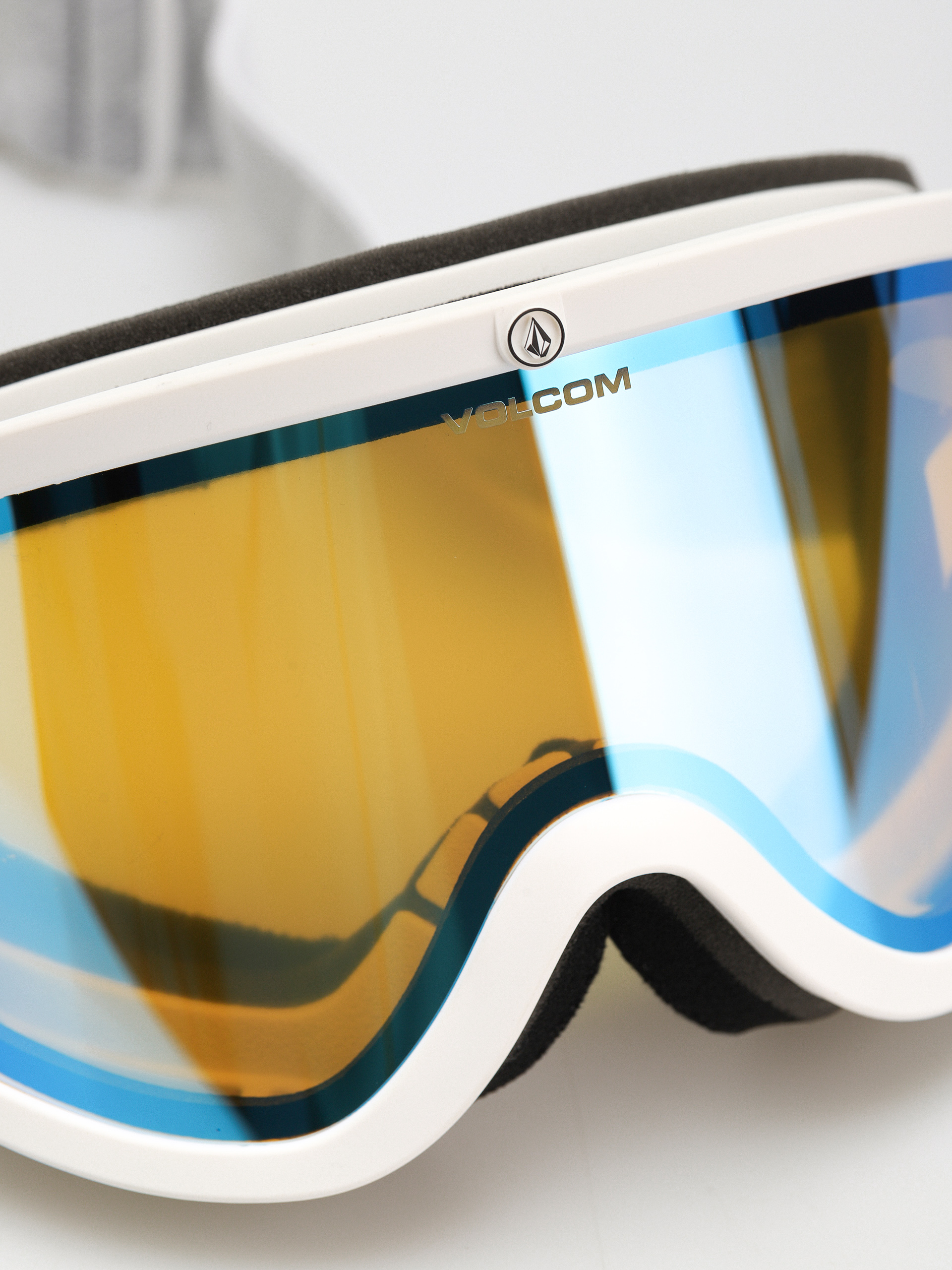 Volcom Footprints Snowboardbrille (matte white stone/ice chrome+bl dark grey)