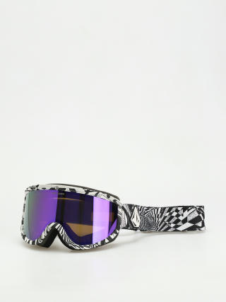 Volcom Footprints Snowboardbrille (op art/purple chrome+bl yellow)