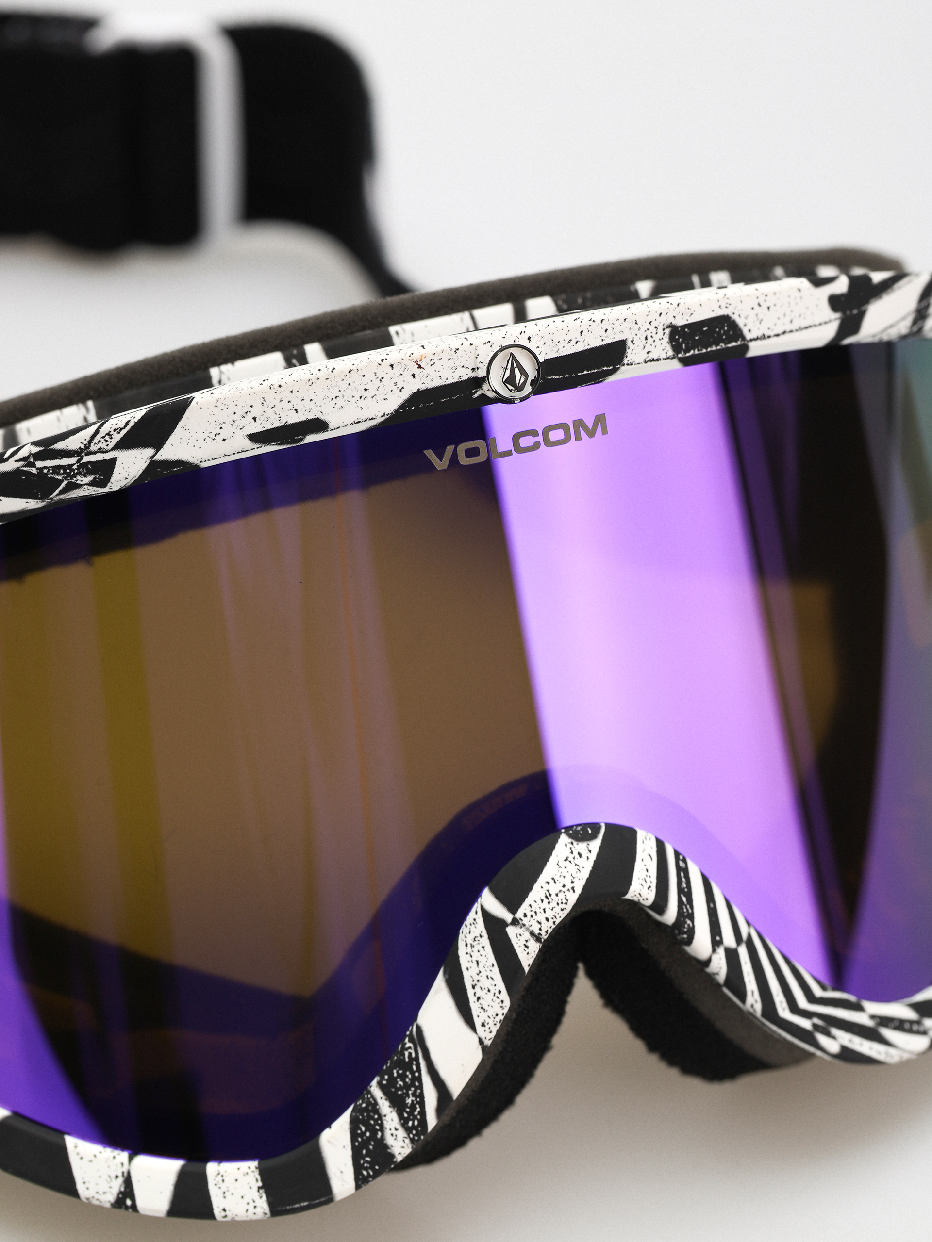 Volcom Footprints Snowboardbrille (op art/purple chrome+bl yellow)