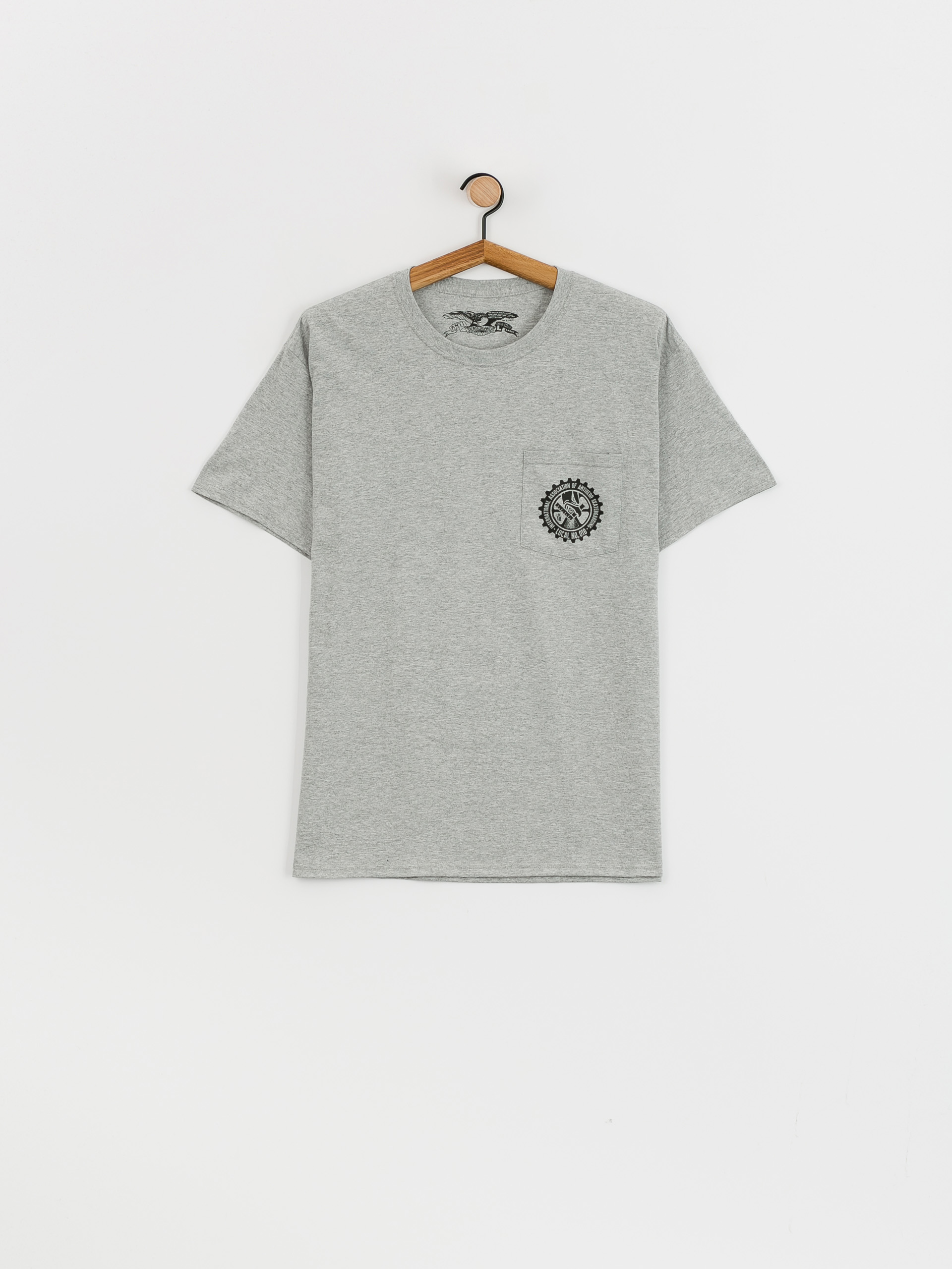 Antihero Pkt Union 18 Eag T-Shirt (heather grey)