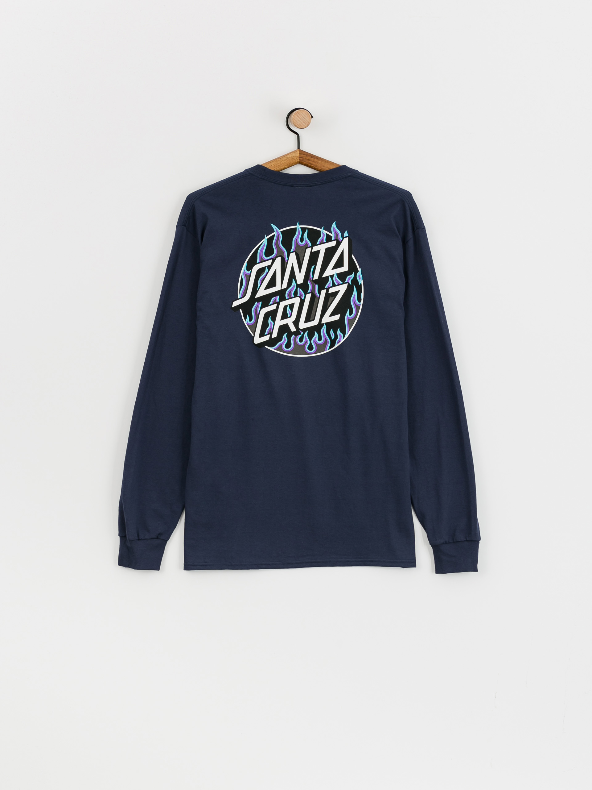 Santa Cruz X Thrasher Flame Dot Longsleeve - navy blue (navy)