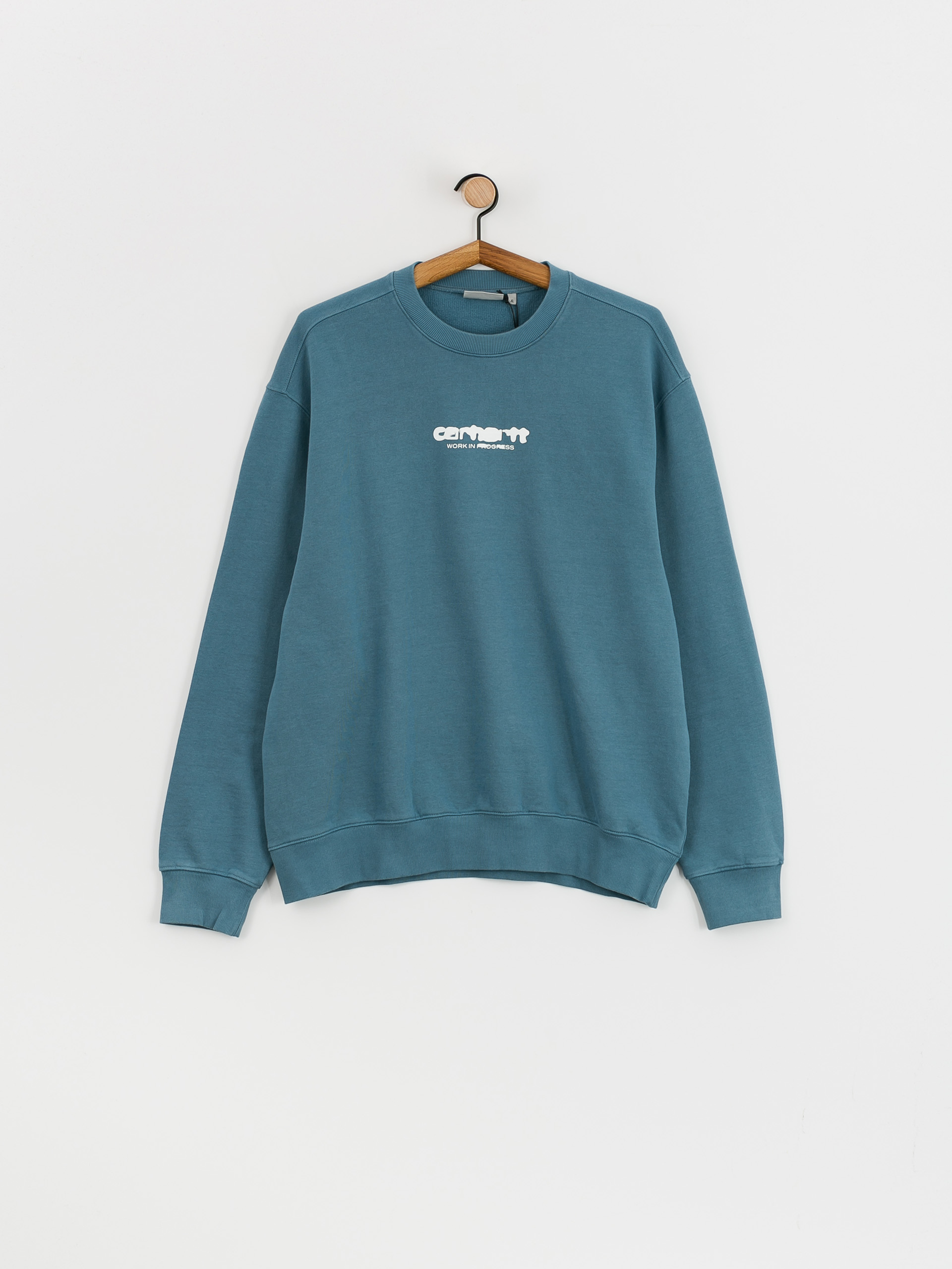 さらに100円引き◆CARHARTT◆INK BLEED SWEATSHIRT Carhartt WIP Ink Bleed Sweatshirt - blue (vancouver blue/white)