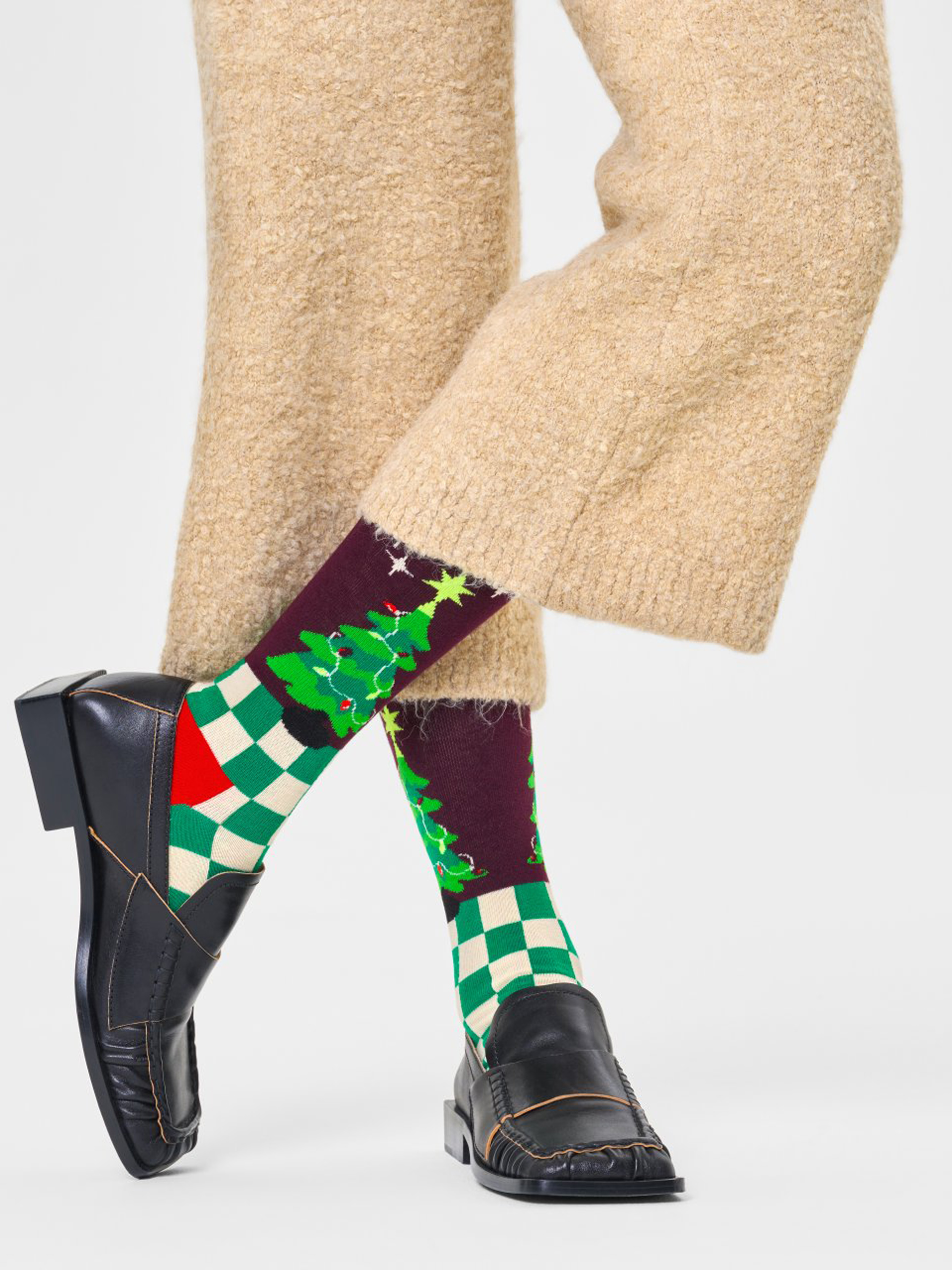 Happy Socks Christmas Tree Socks (dark red)