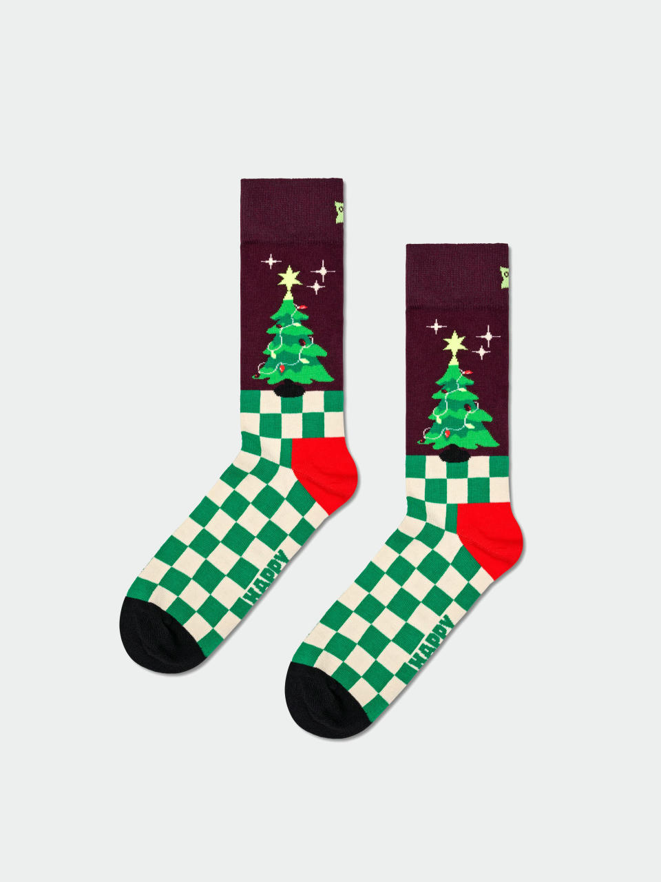 Happy Socks Christmas Tree Socken (dark red)