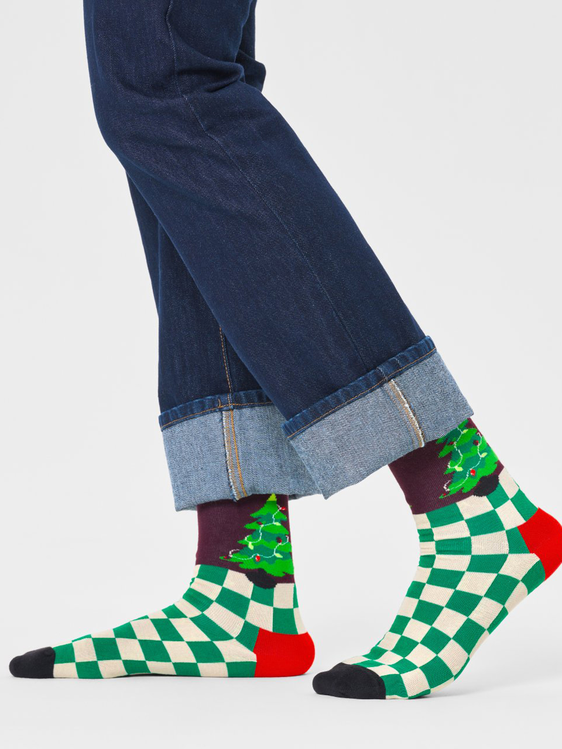 Happy Socks Christmas Tree Socks (dark red)
