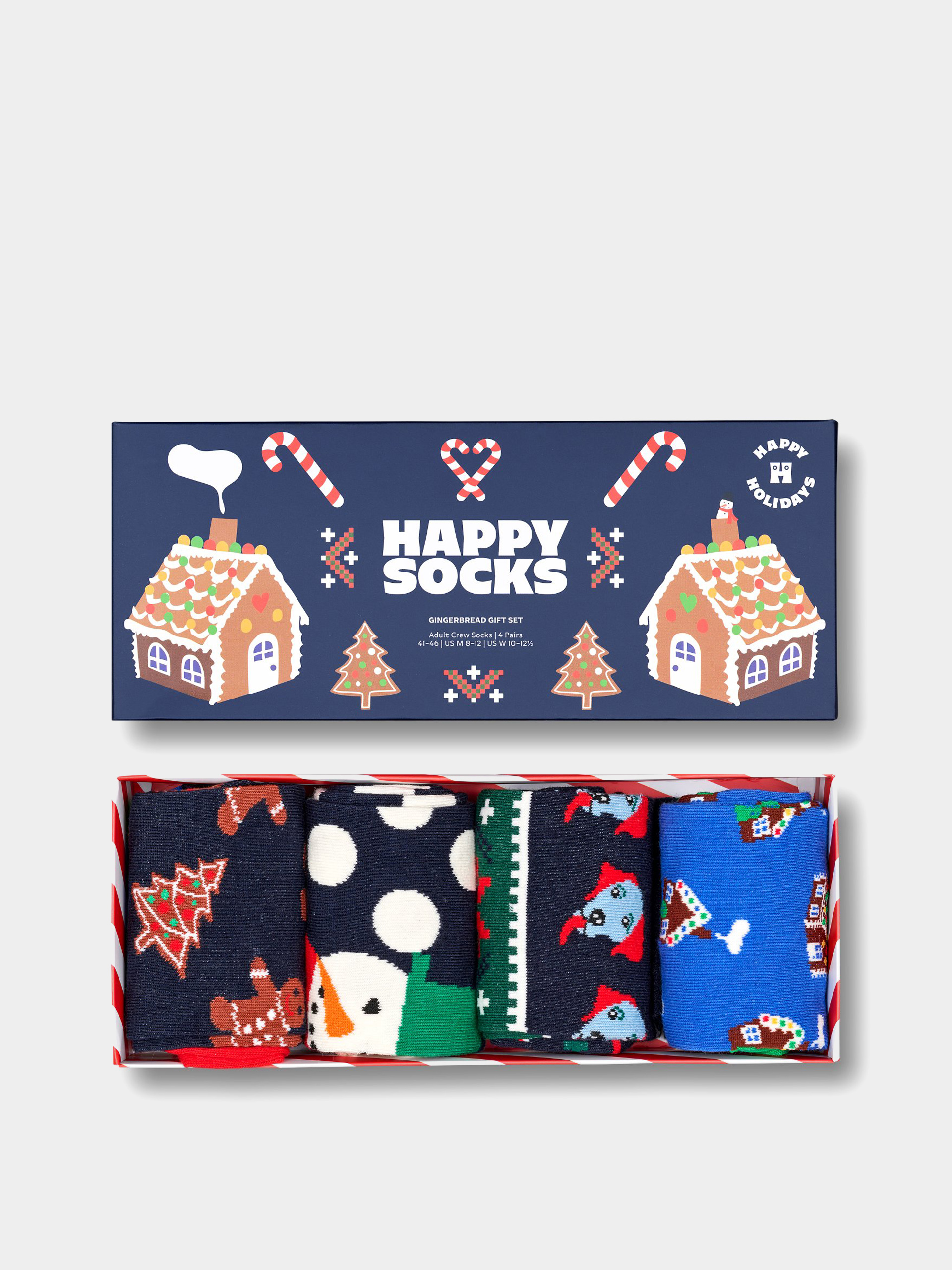 Happy Socks 4 Pack Gingerbreads Gift Set Socks (navy)