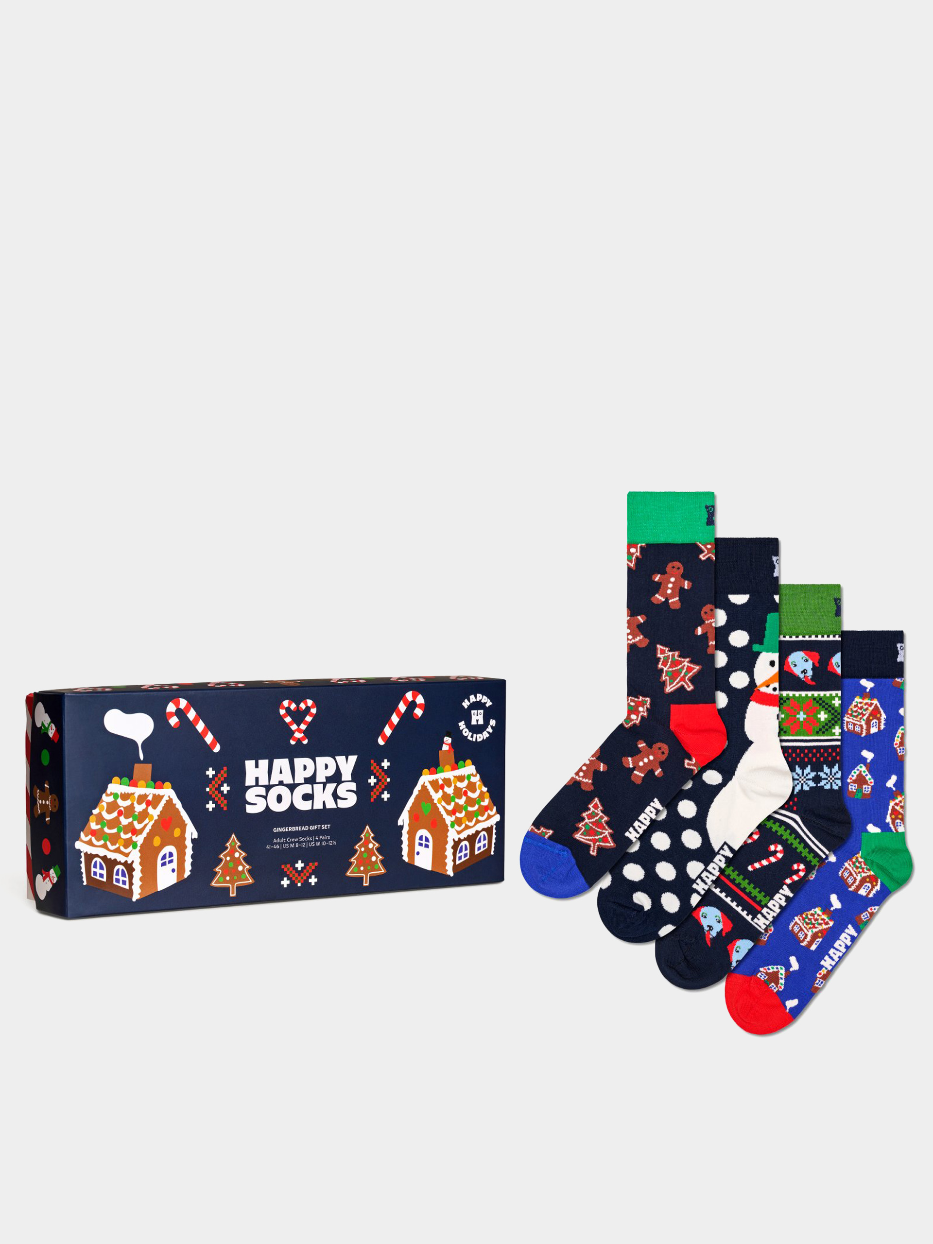 Happy Socks 4 Pack Gingerbreads Gift Set Socks (navy)
