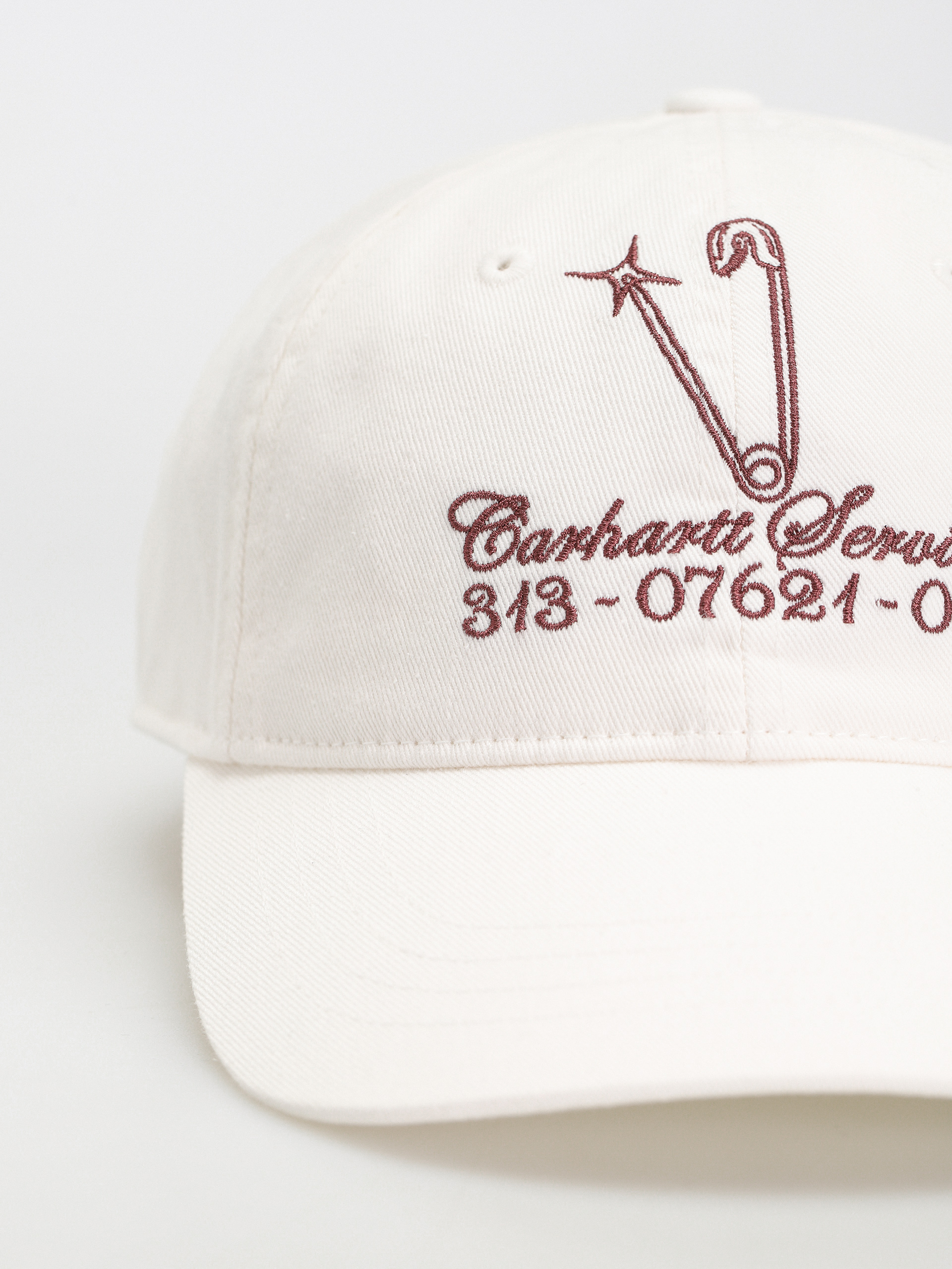 Carhartt WIP Safety Pin Cap (white/bordeaux)