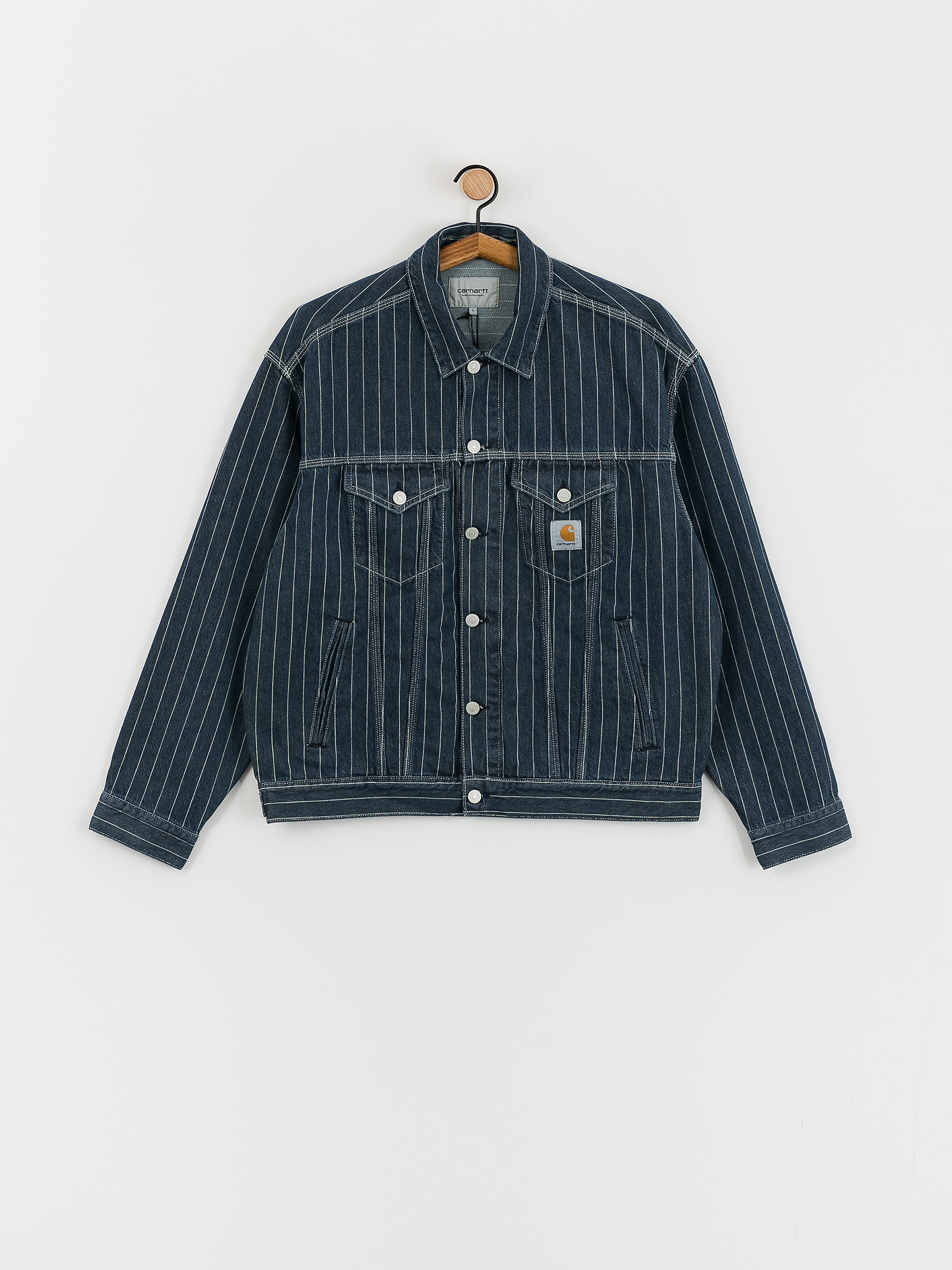 Carhartt WIP Orlean Jacke - Blau (orlean stripe/blue/white)