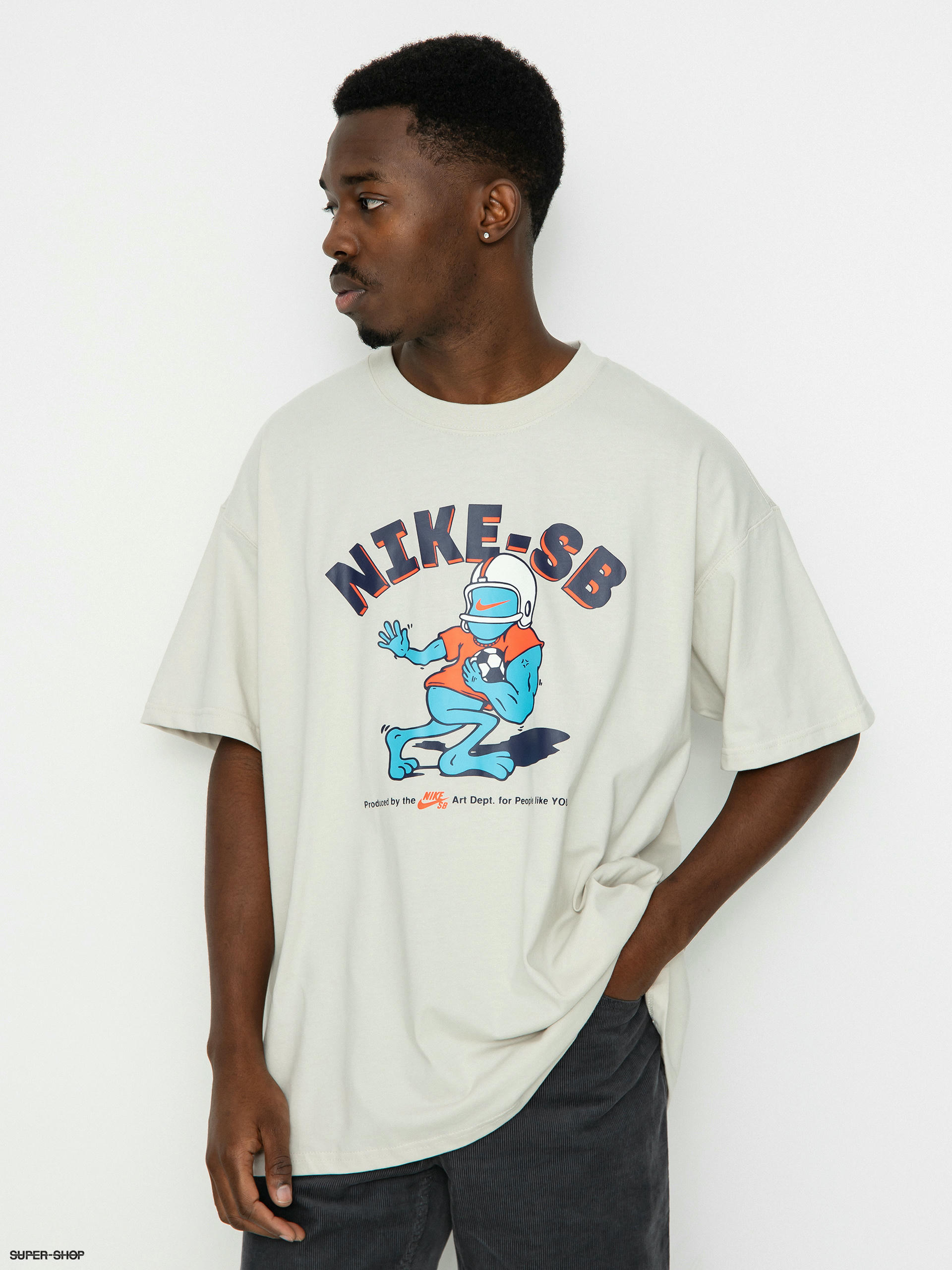 Nike SB Sports Guy T shirt grey light bone