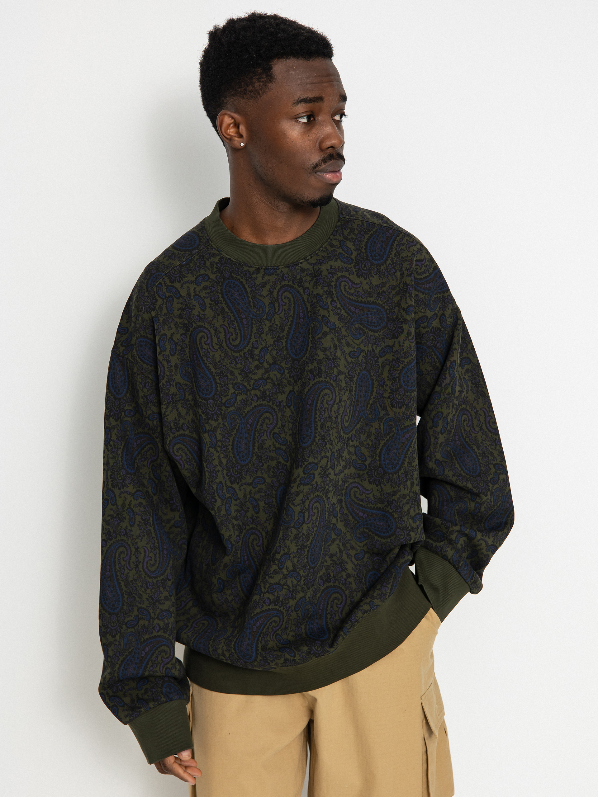 Paisley print sweatshirt sale