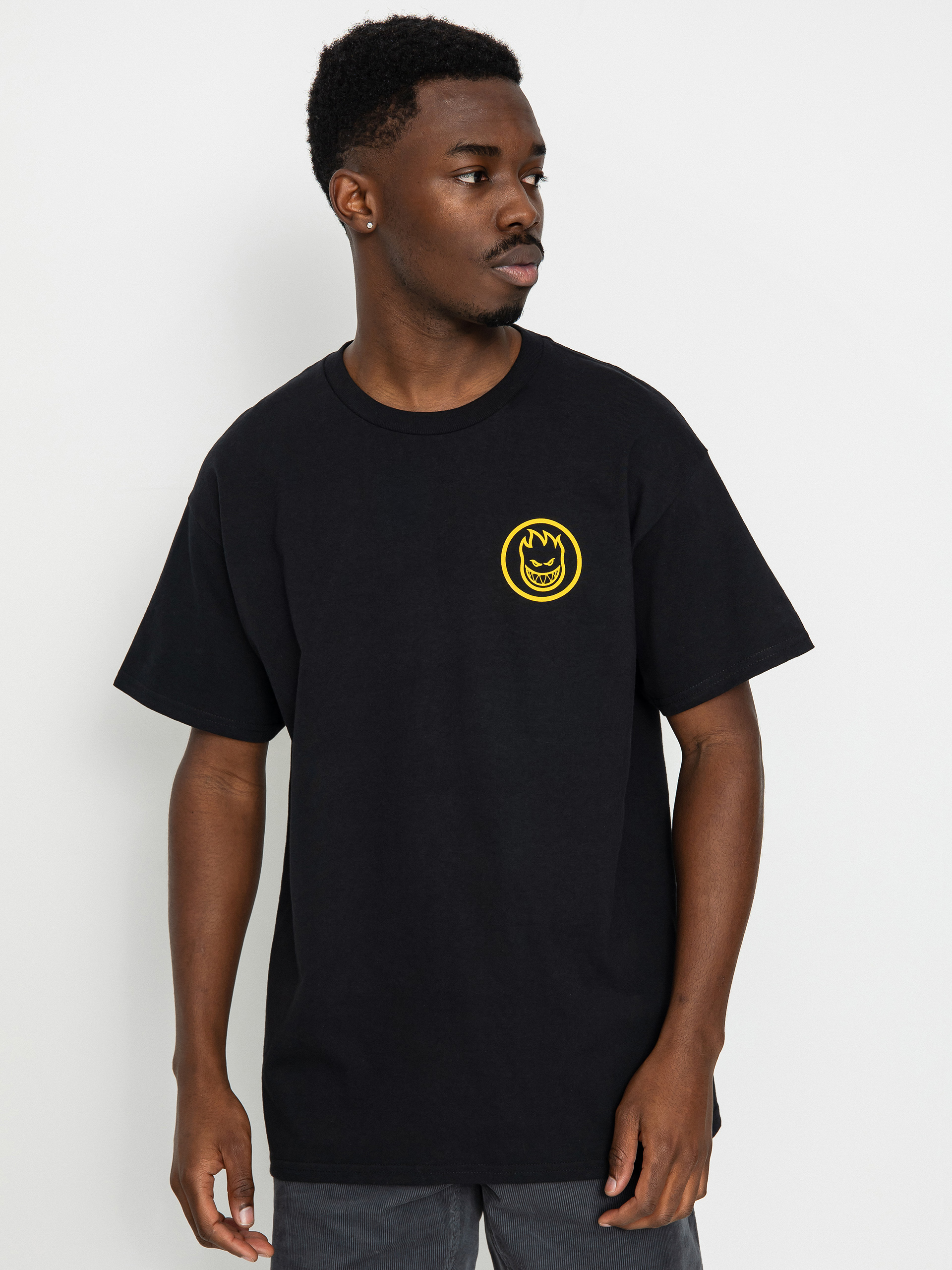 Spitfire Classic Swirl T-shirt (black/gold)