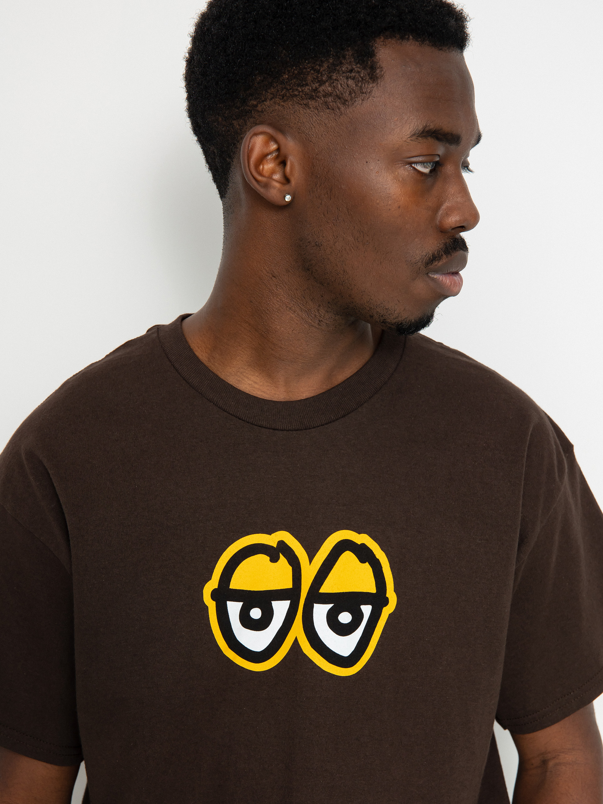 Krooked Eyes Lg Dk T-shirt (chocolate/gold)