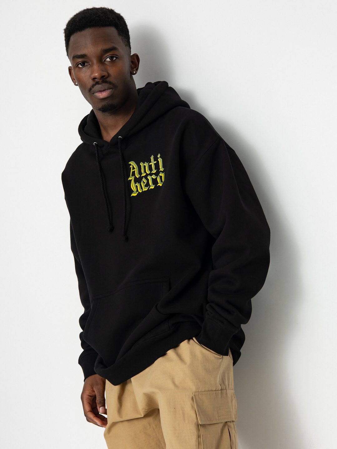 Antihero Trmnl Vlcty HD Hoodie grey (black/olive/yellow)