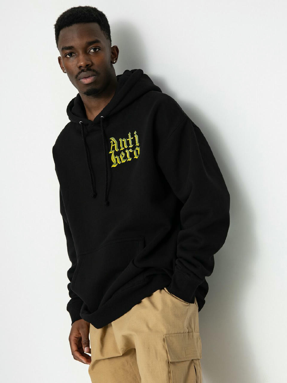 Antihero Trmnl Vlcty HD Hoodie (black/olive/yellow)