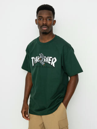 Santa Cruz X Thrasher Screaming Logo T-shirt (forest green)