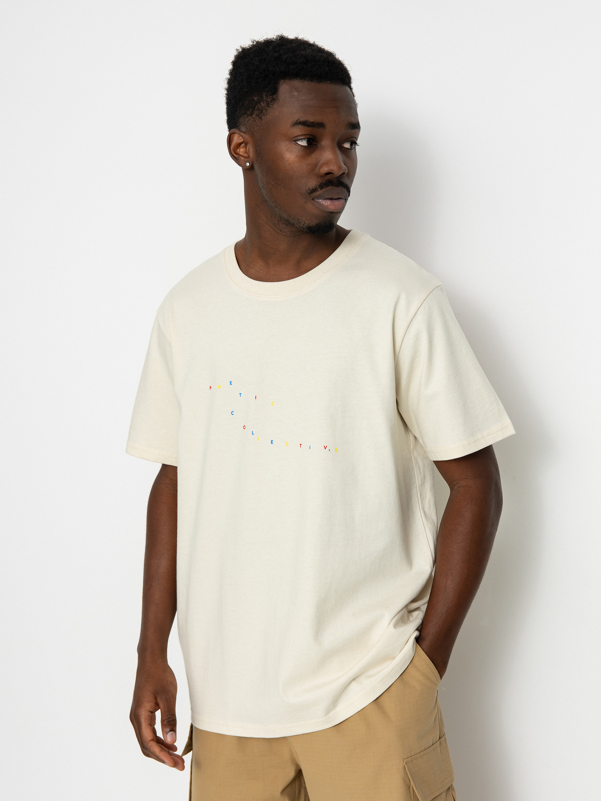 Poetic Collective Color Logo T-shirt (natural white)