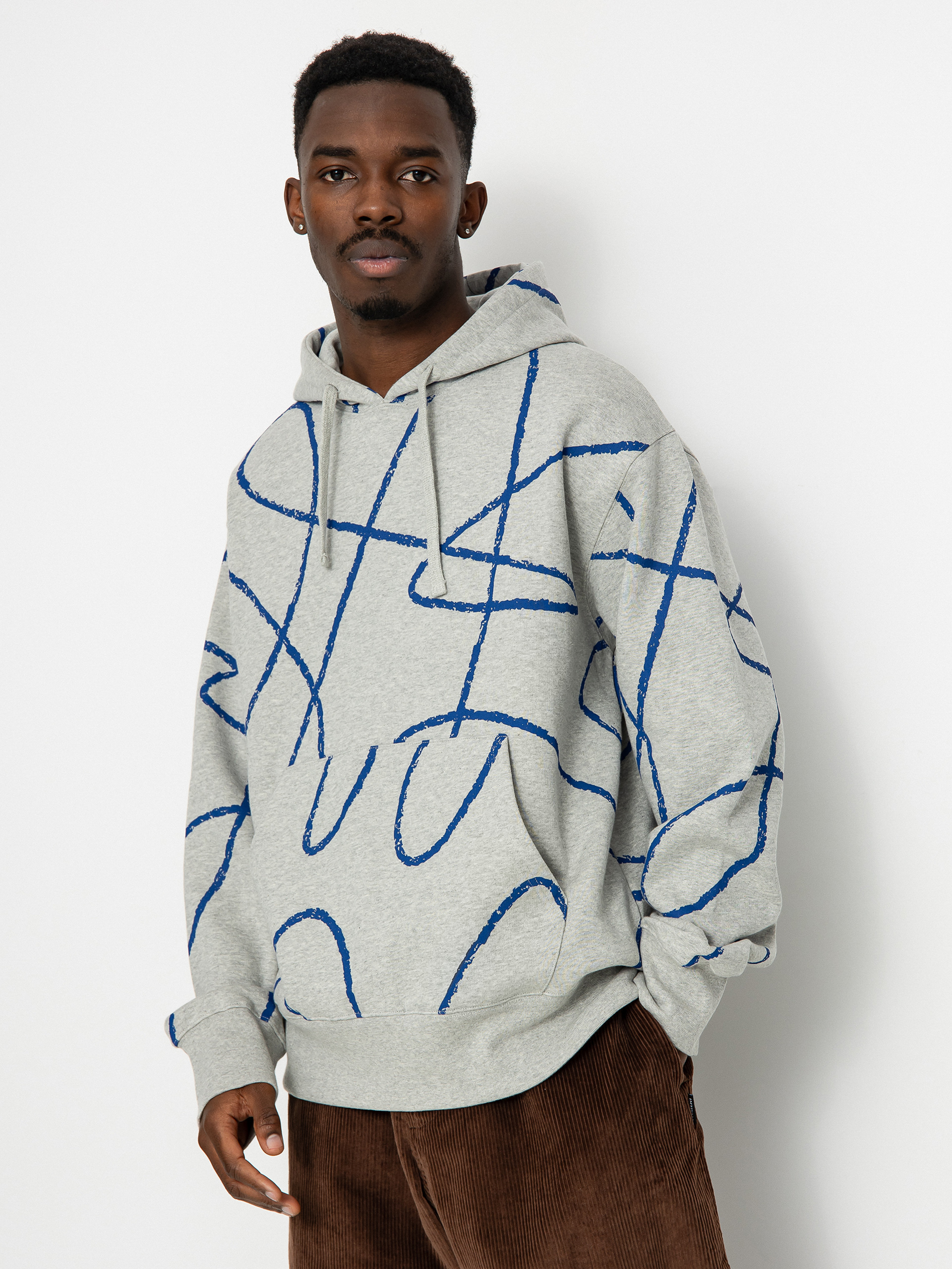 Poetic Collective Doodle Pattern HD Hoodie (heather grey)