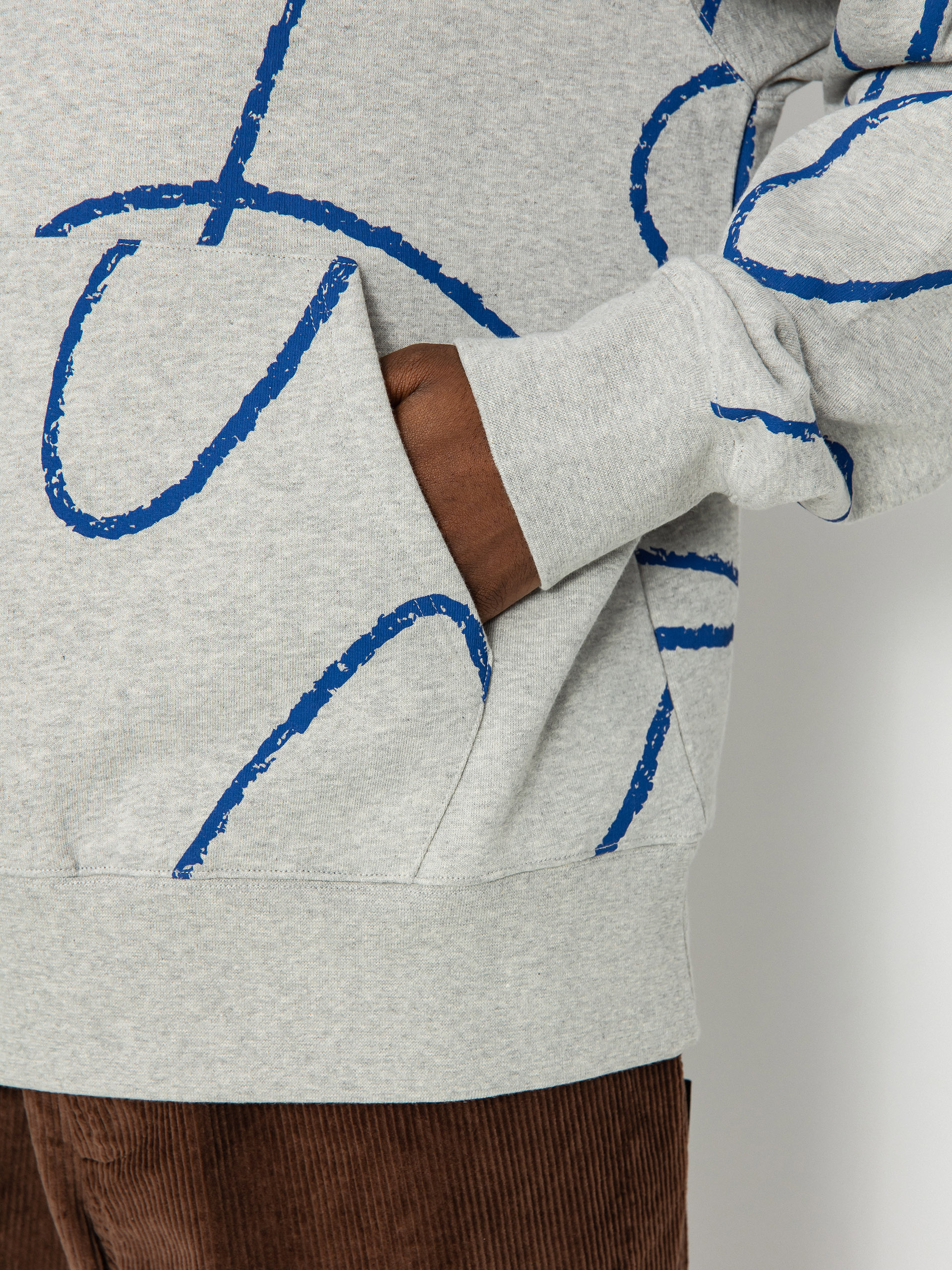 Poetic Collective Doodle Pattern HD Hoodie (heather grey)