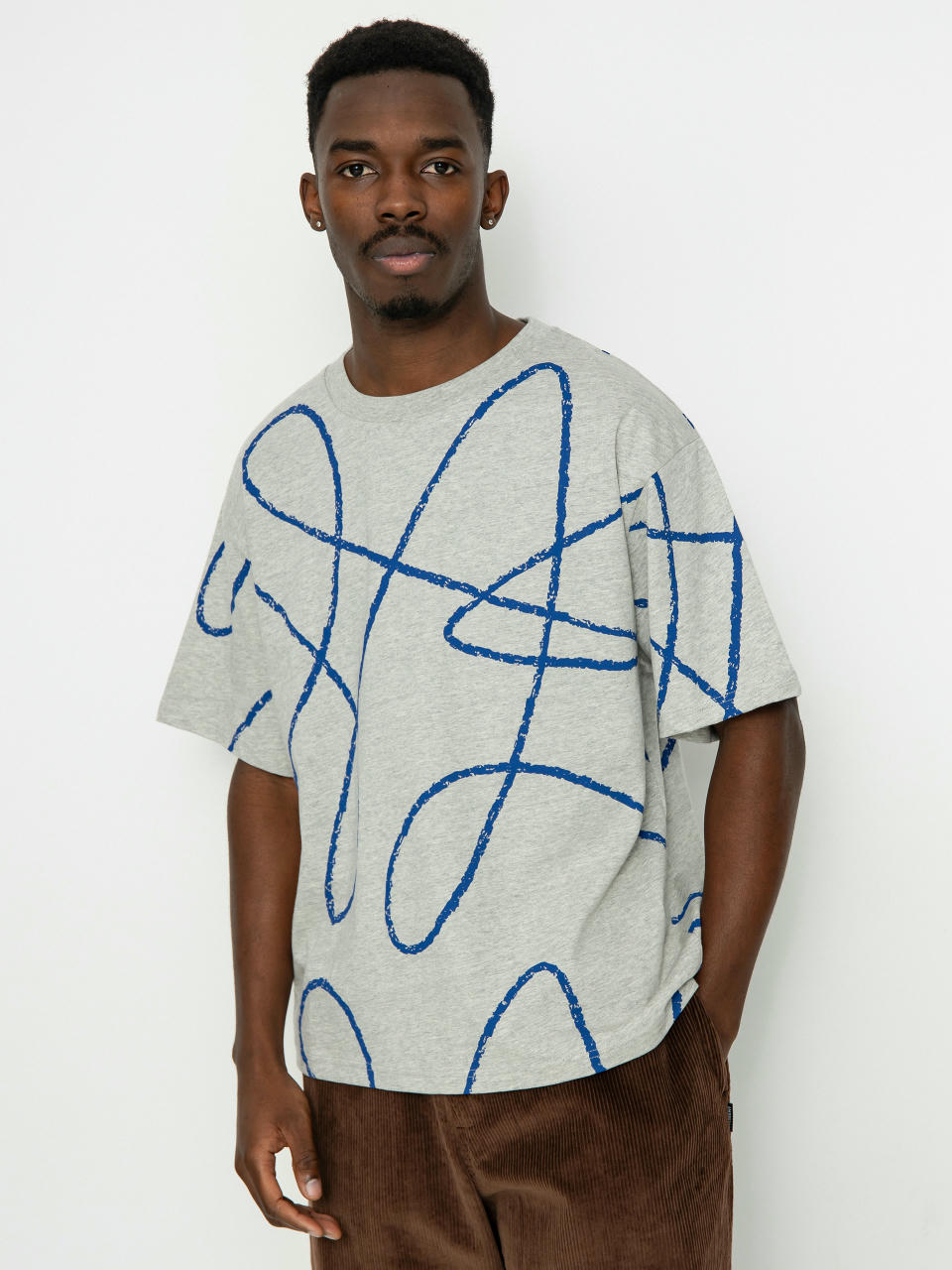 Poetic Collective Doodle Pattern T-Shirt (heather grey)