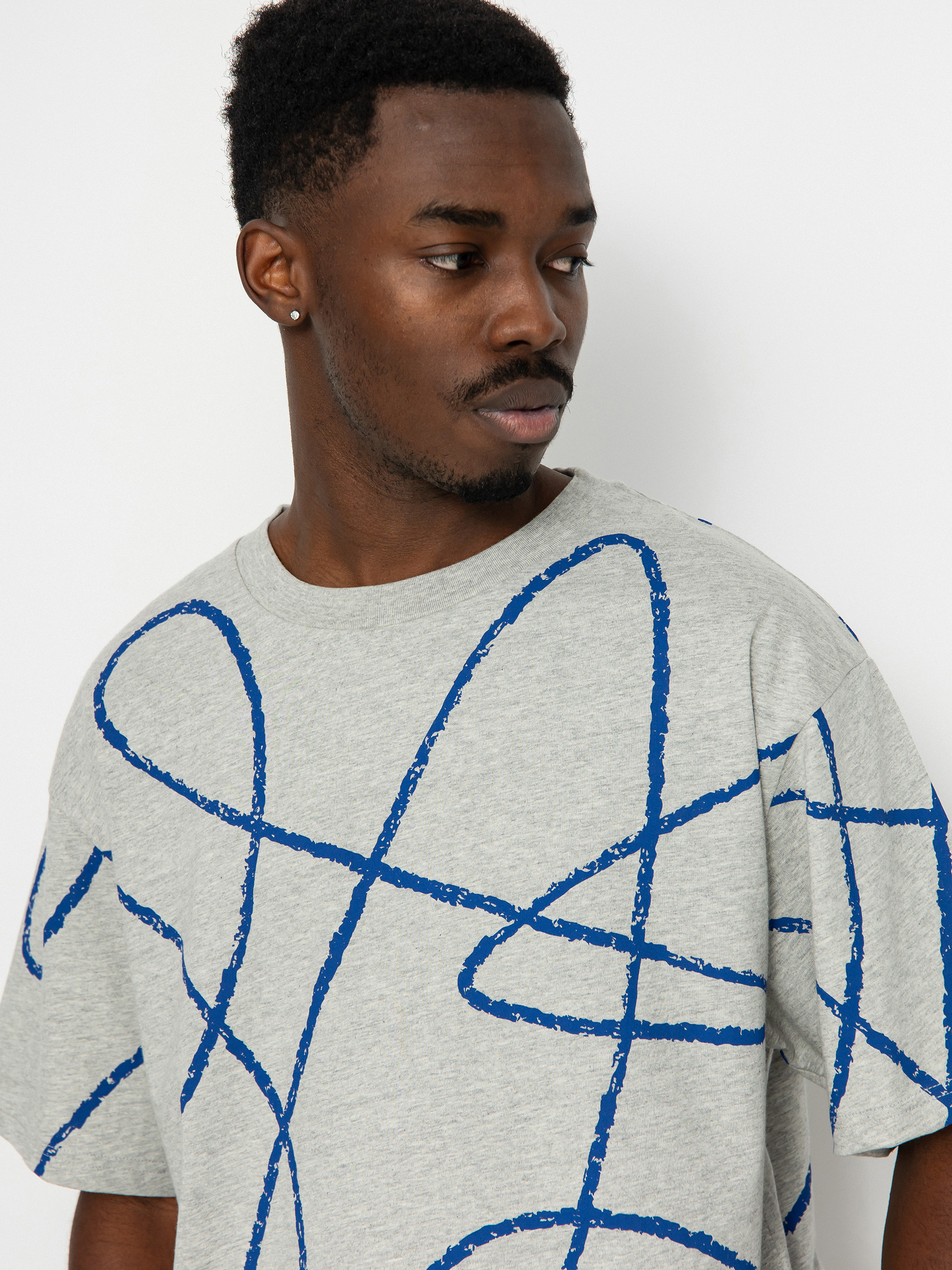 Poetic Collective Doodle Pattern T-Shirt (heather grey)