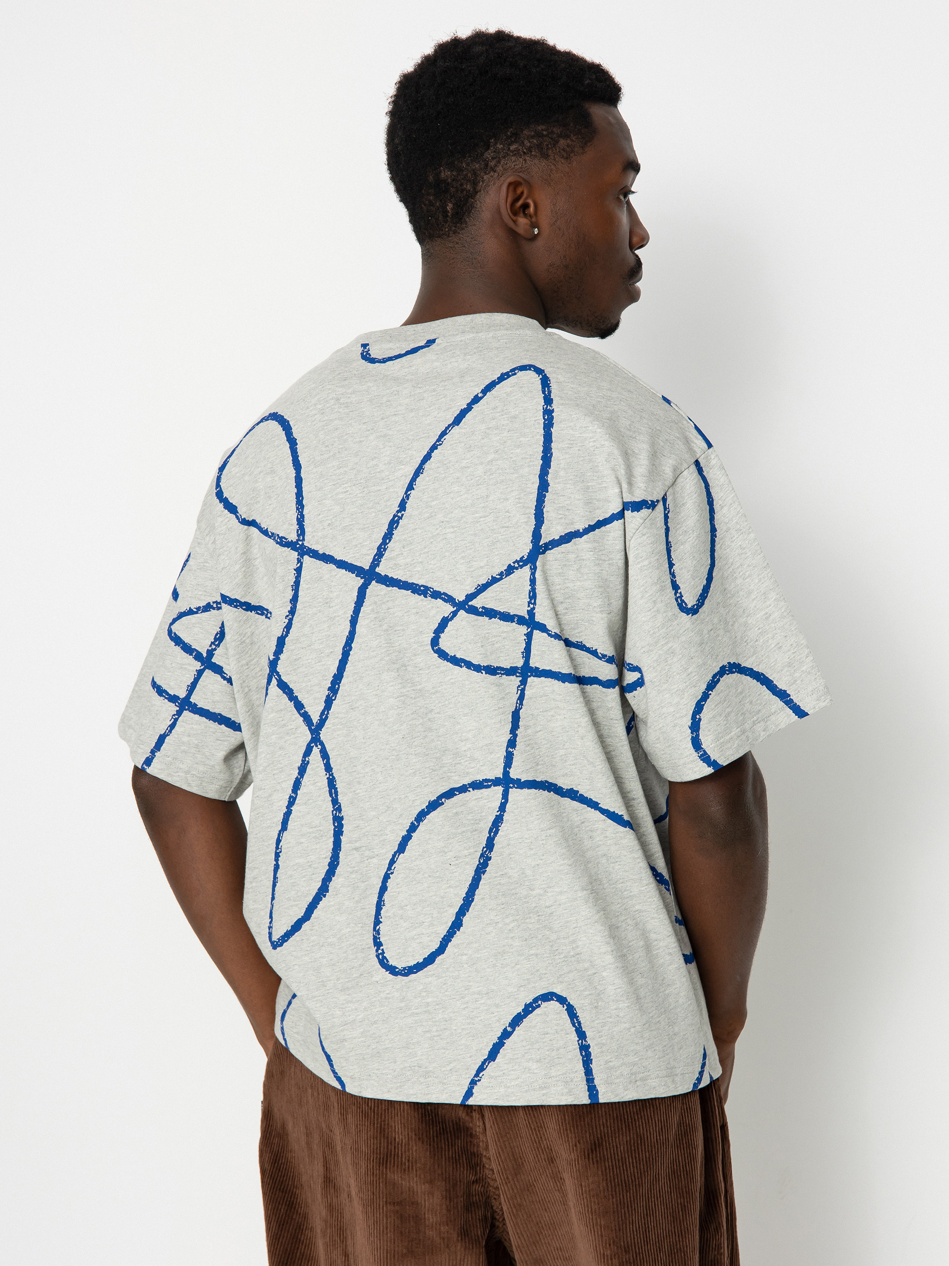 Poetic Collective Doodle Pattern T-Shirt (heather grey)