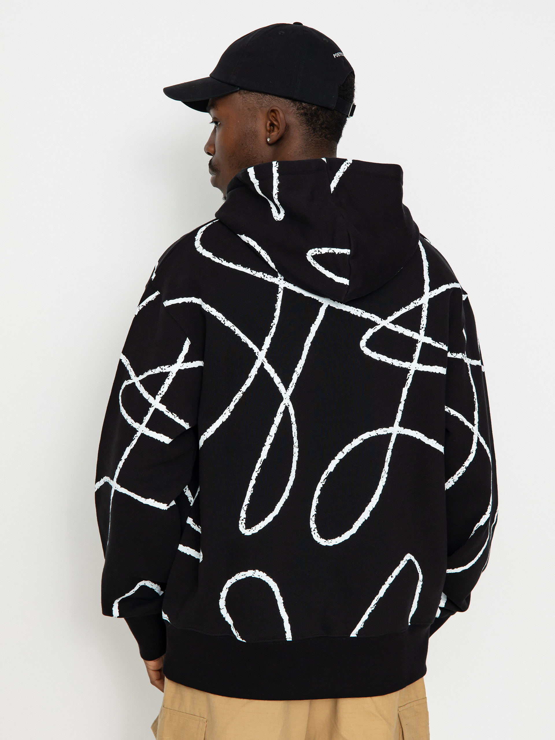 Poetic Collective Doodle Pattern HD Hoodie (black)